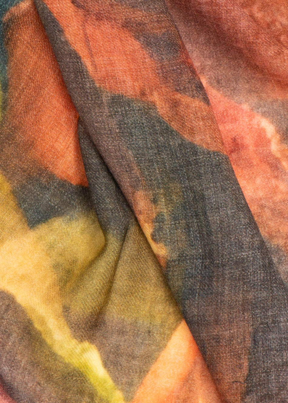 Painterly Bloom Merino Wool Scarf