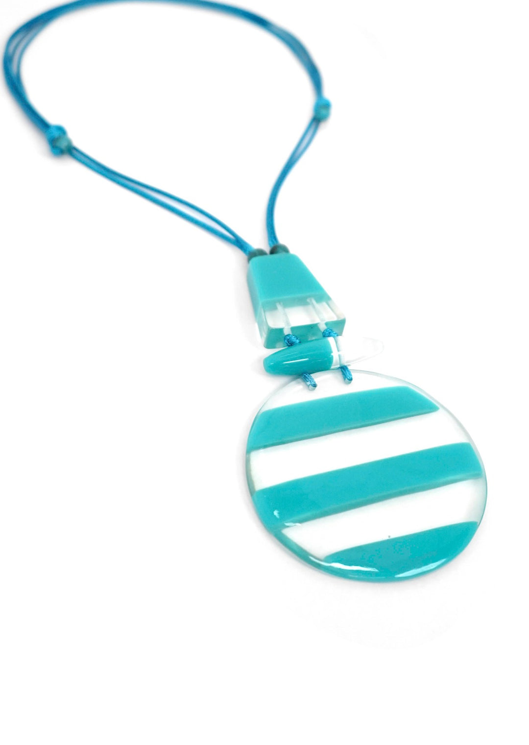 Clear Stripe Pendant Necklace