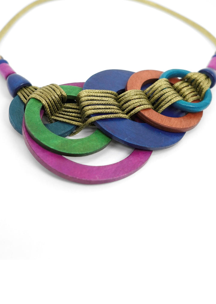 Multi Ring Colorful Necklace