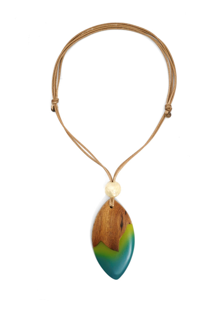 Wooden Mix Pendent Necklace