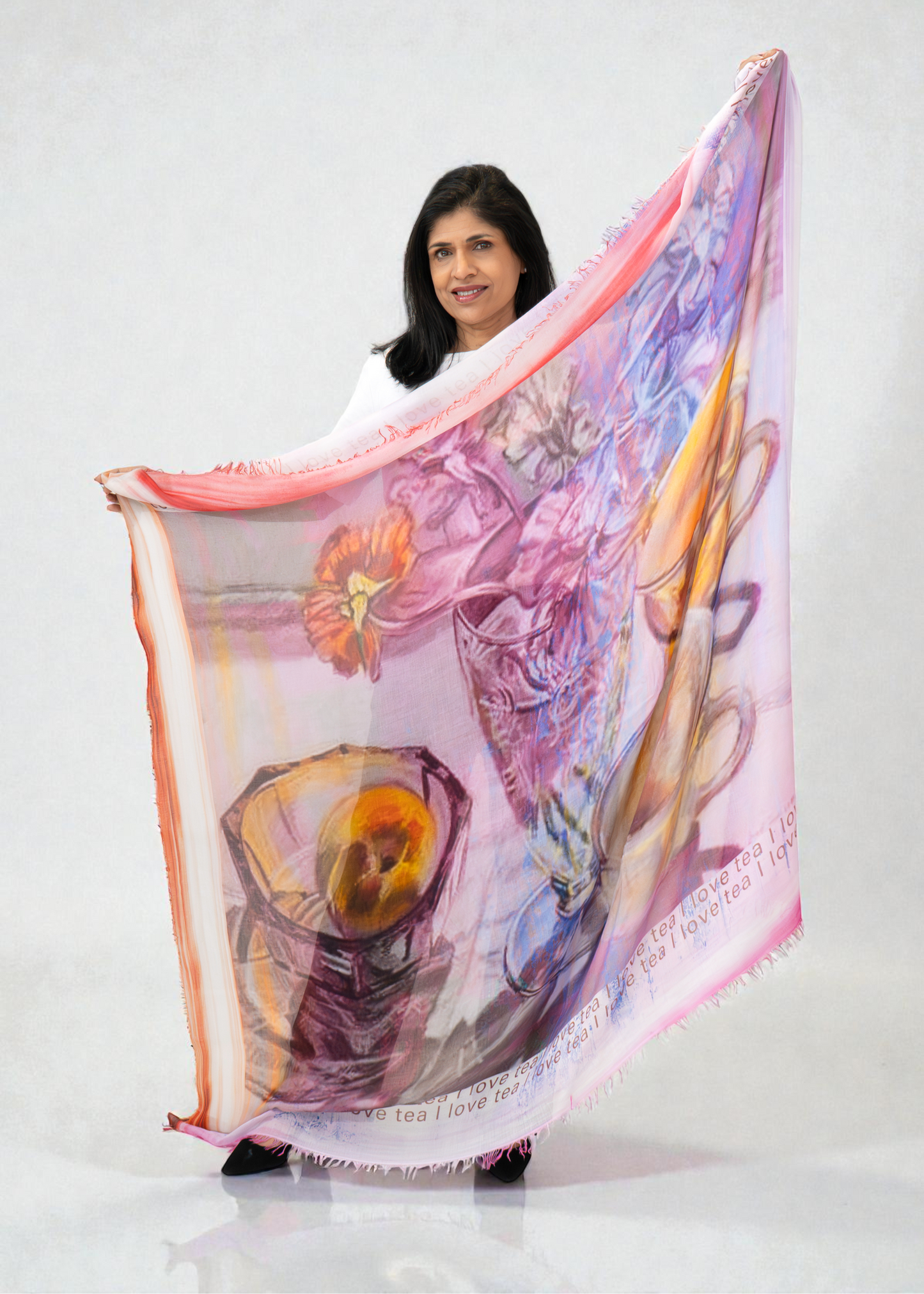 Suzi Roher - I Love Tea Scarf