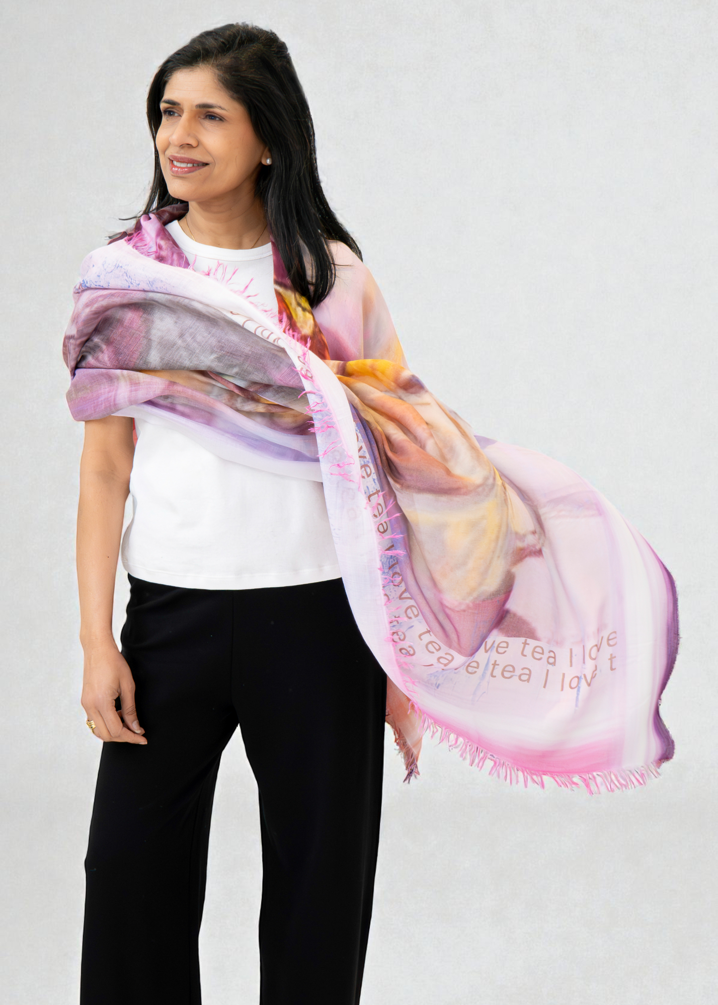 Suzi Roher - I Love Tea Scarf