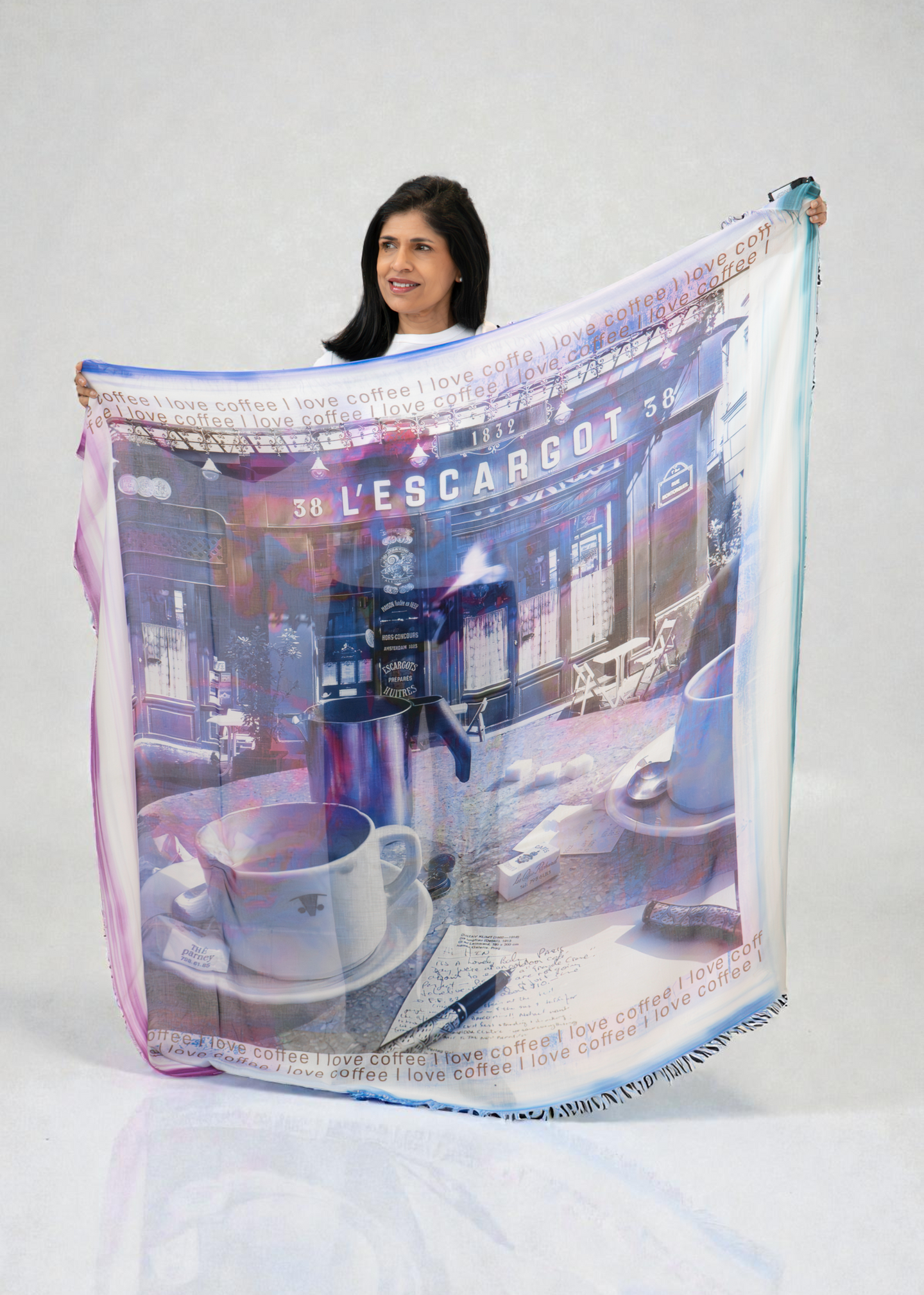 Suzi Roher - I Love Coffee Scarf