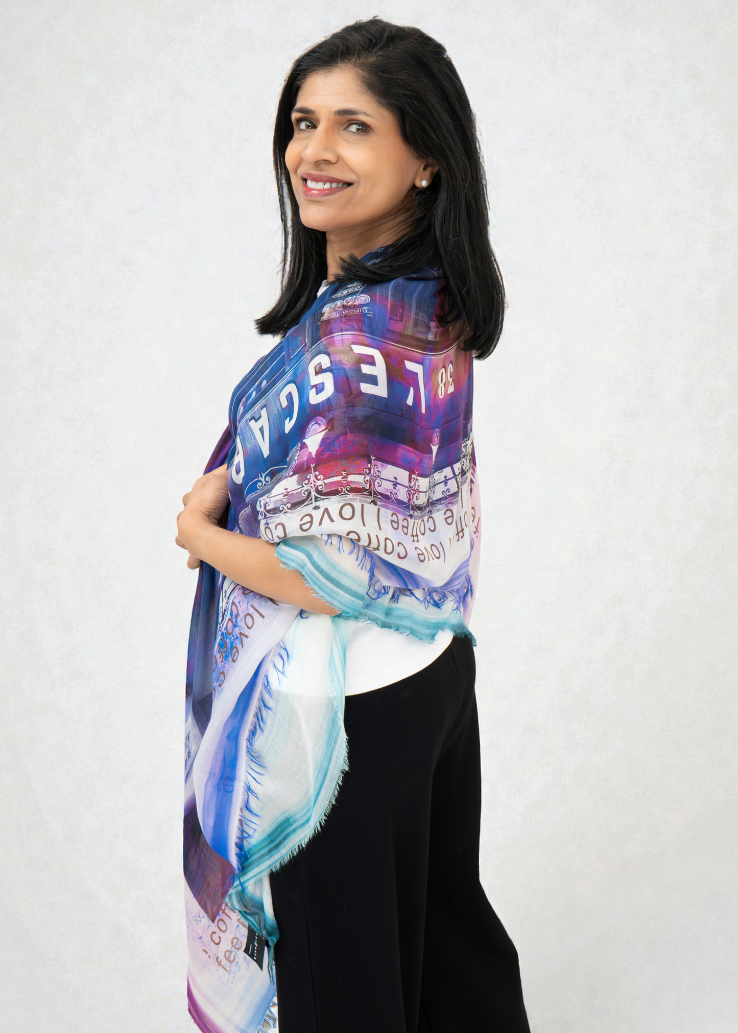 Suzi Roher - I Love Coffee Scarf