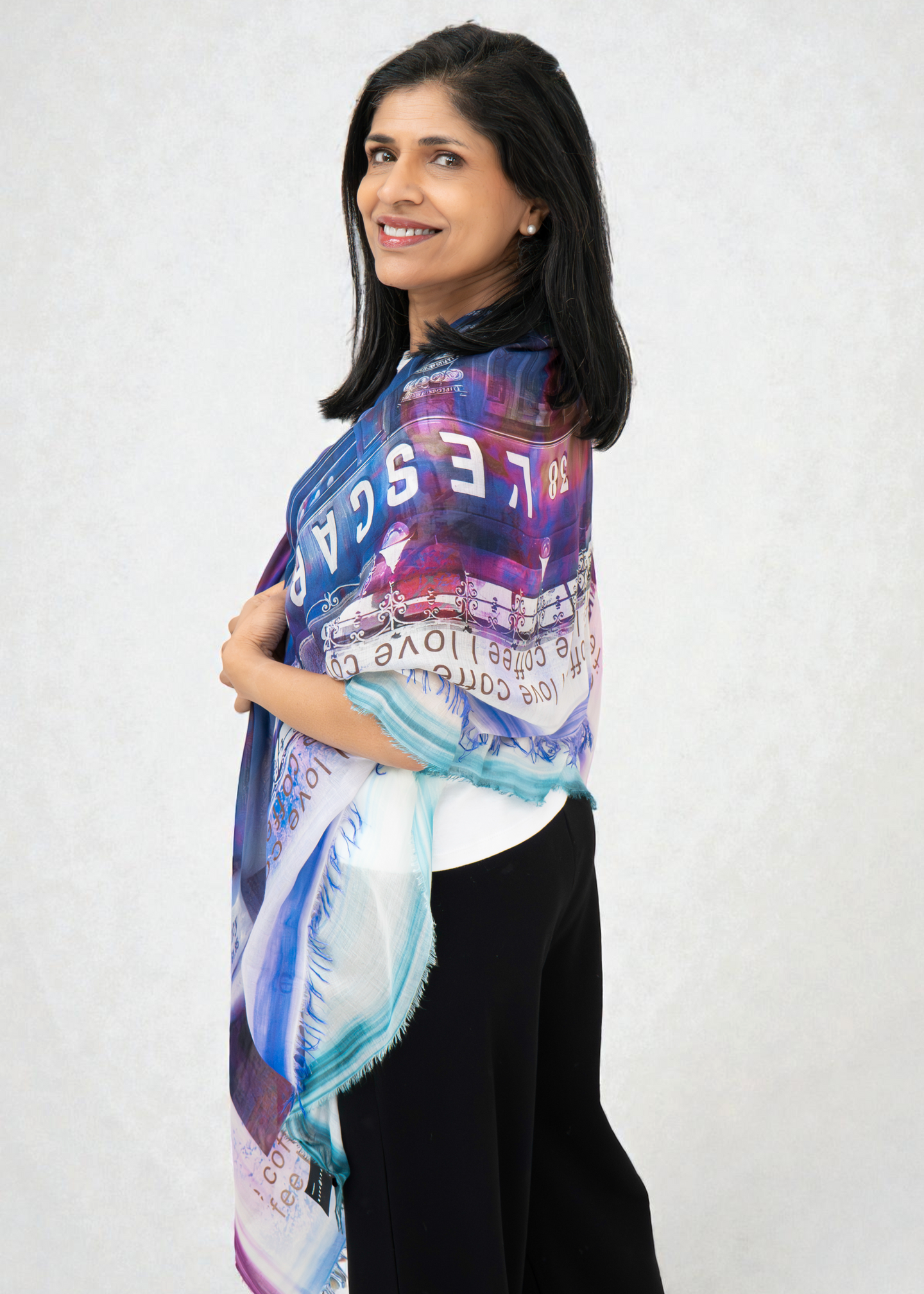 Suzi Roher - I Love Coffee Scarf