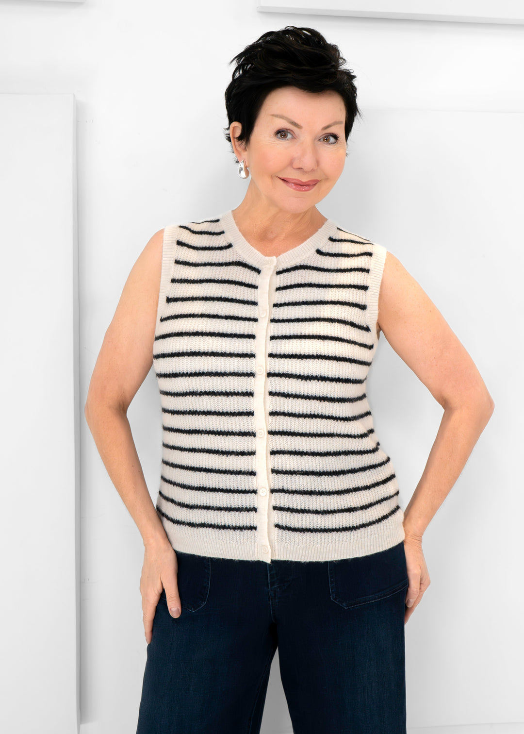 EGGNOG / NAVY STRIPES