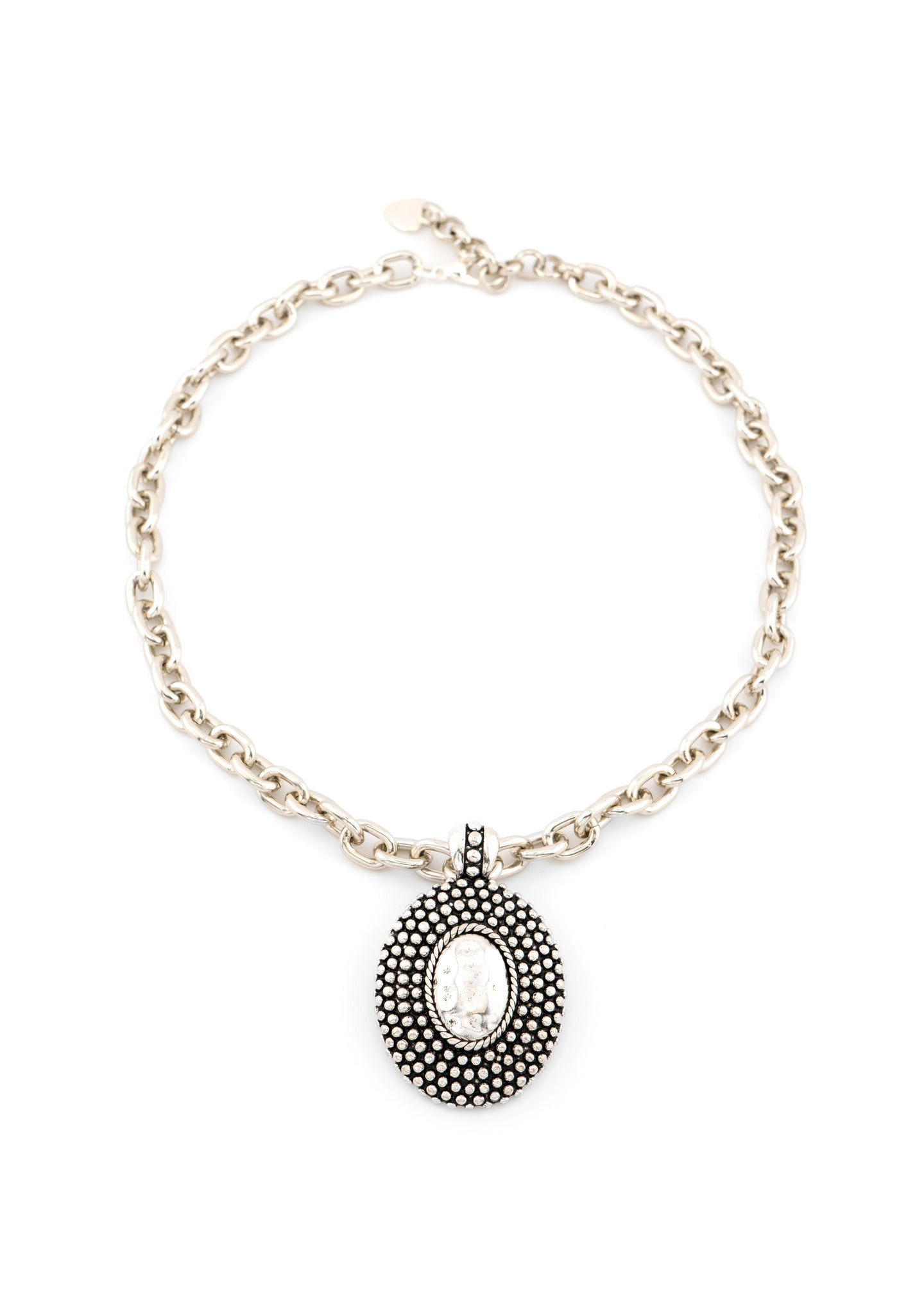 CCB - Textured Oval Statement Necklace