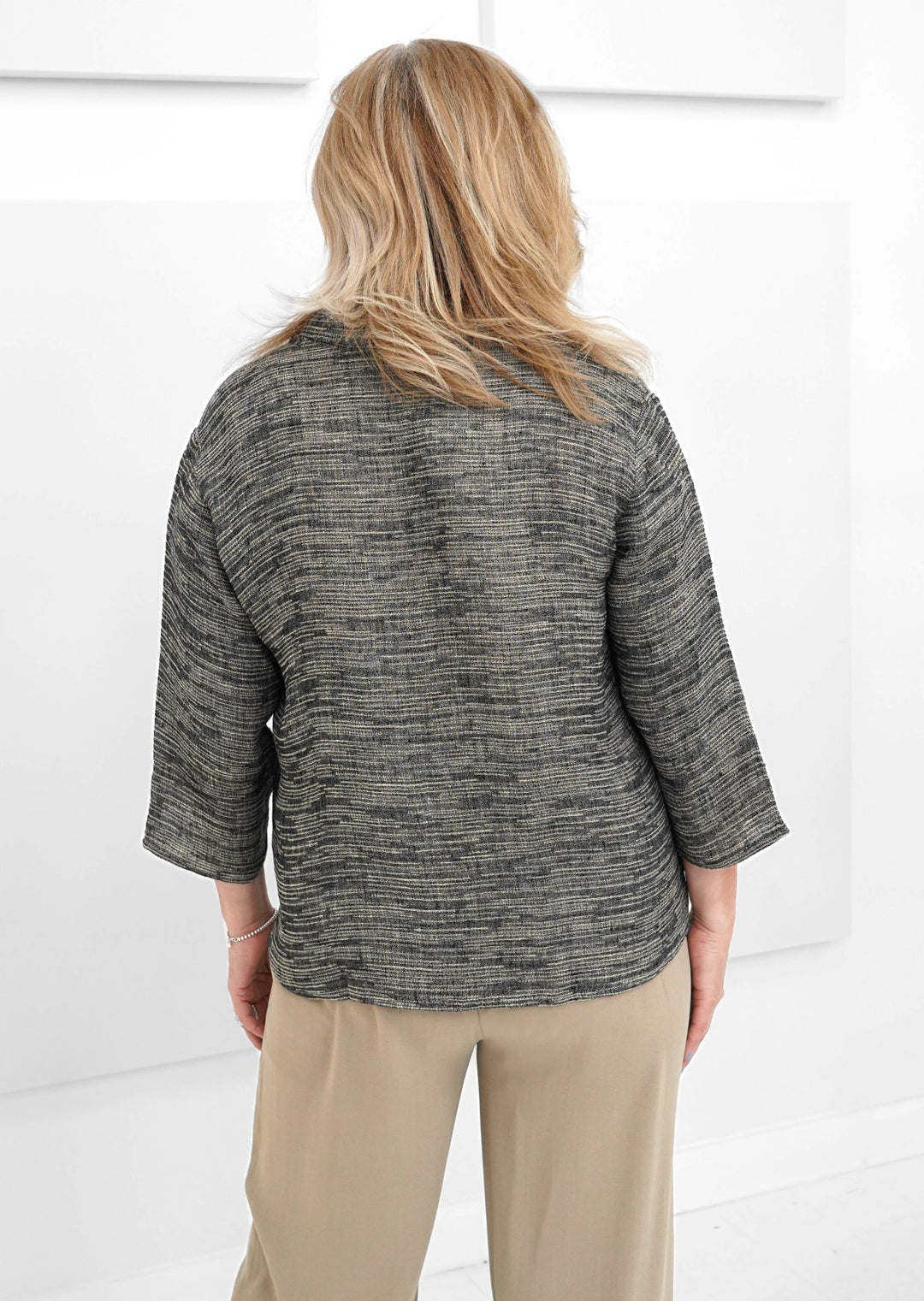 Eileen Fisher - Classic Collar 3/4 Shirt