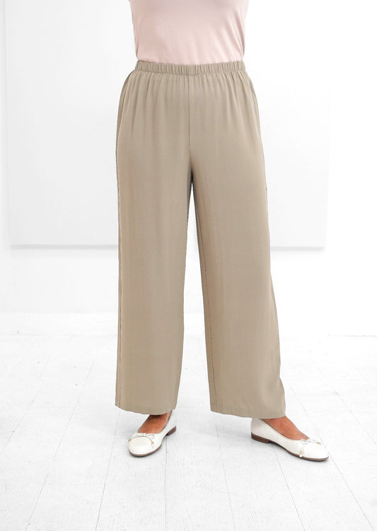 Eileen Fisher - Silk Georgette Crepe Straight Pant