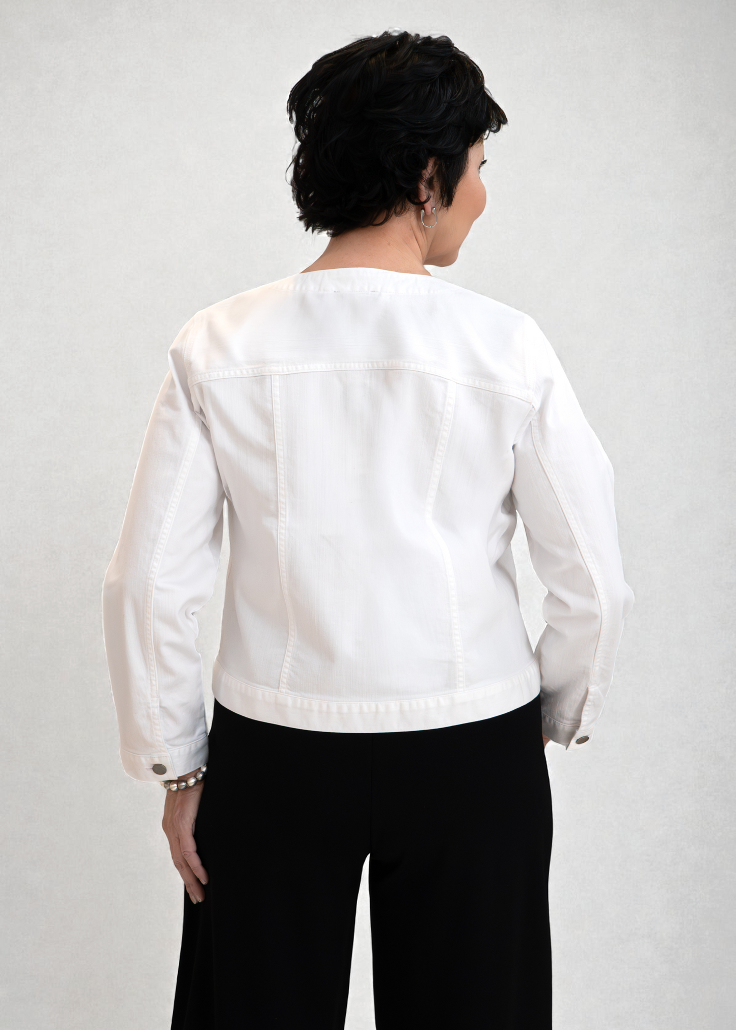 Eileen Fisher - Round Neck Jean Jacket