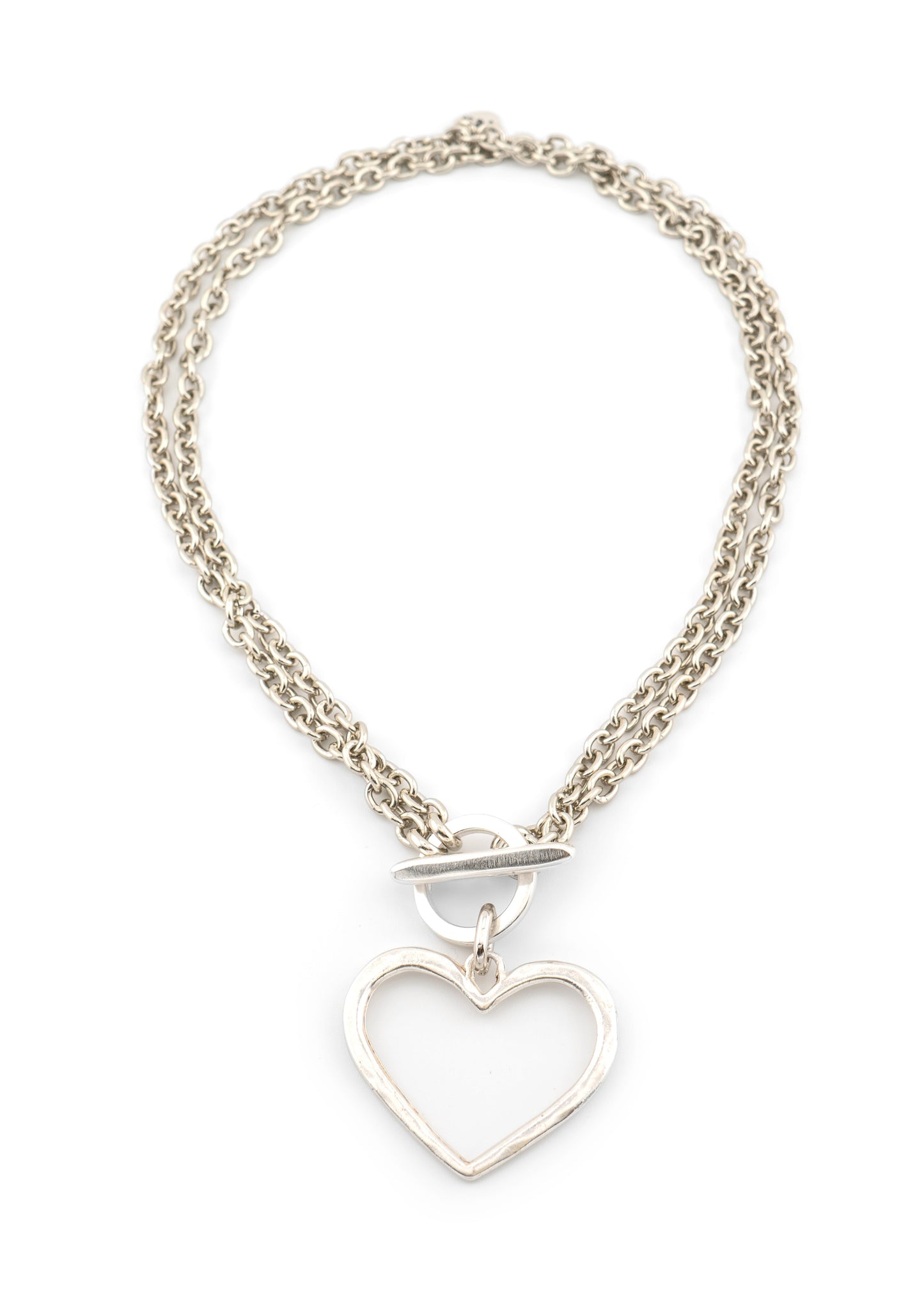 CCB - Silver Heart Toggle Necklace