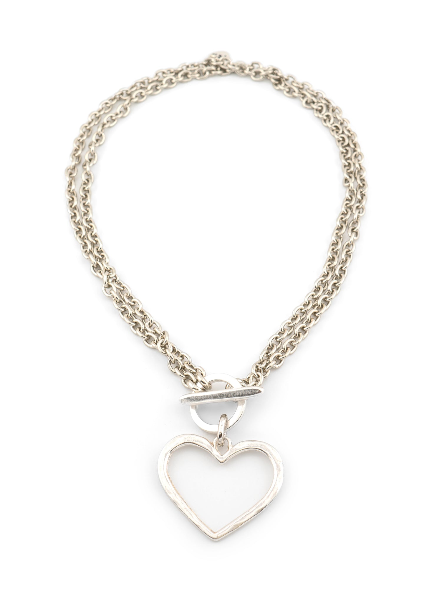 CCB - Silver Heart Toggle Necklace