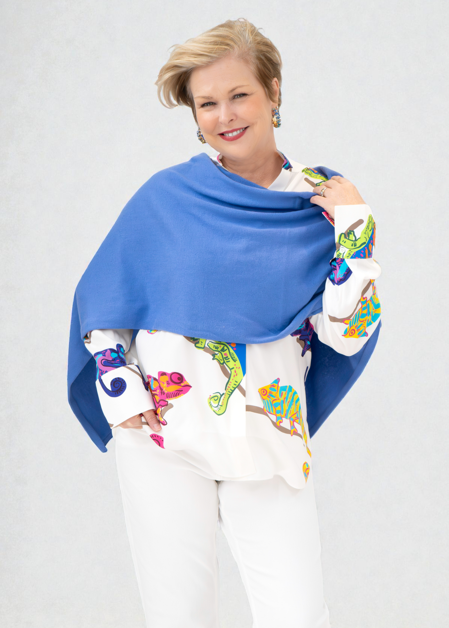 Herzen's - Silk Salamander Print Blouse