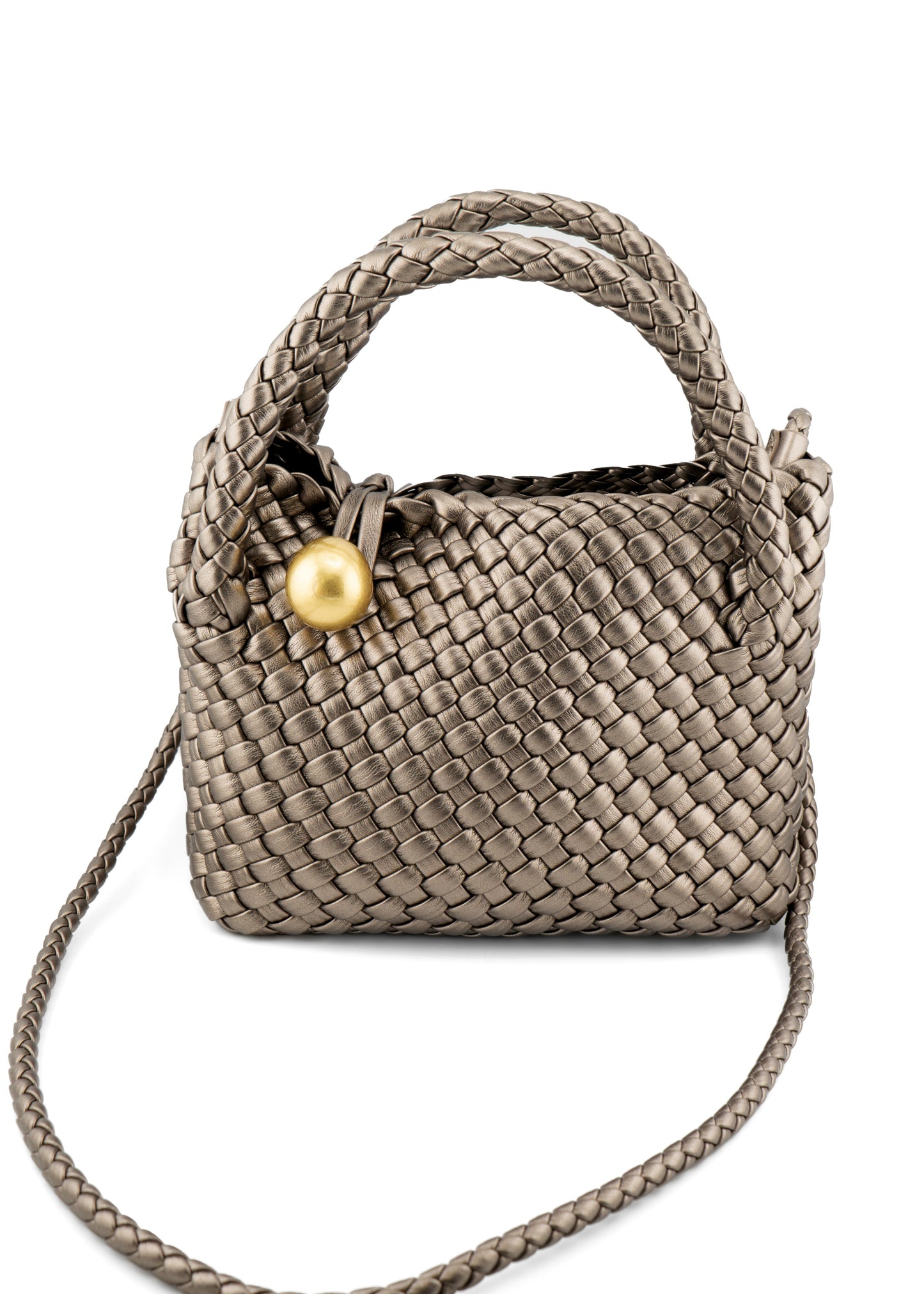 Inzi - Small Woven Metallic Bag