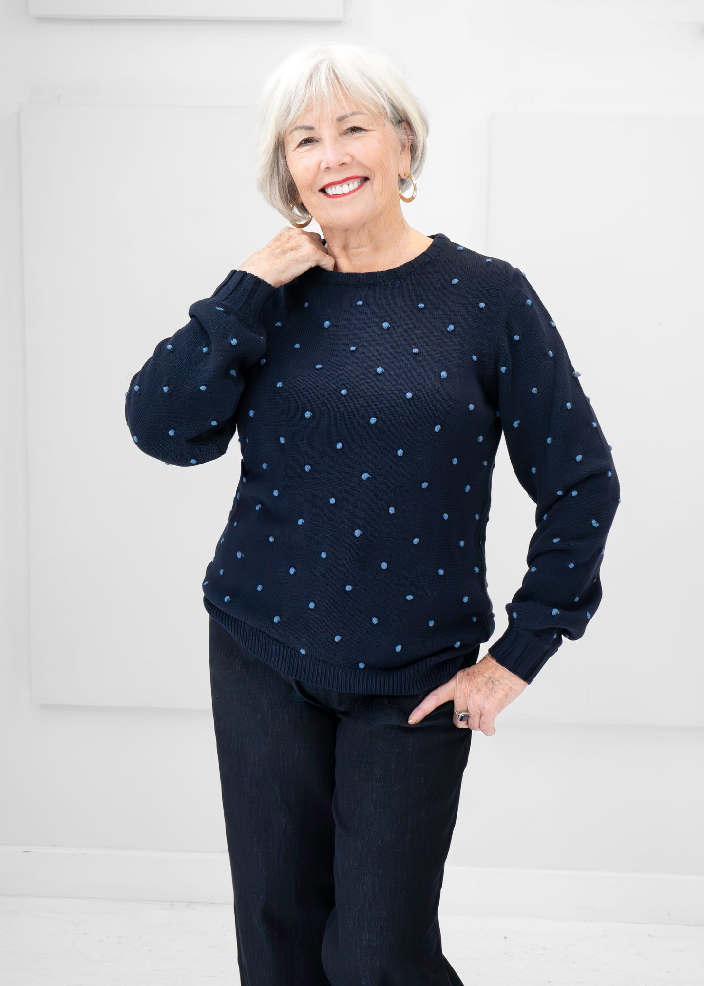 Orientique - Textured Dot Sweater