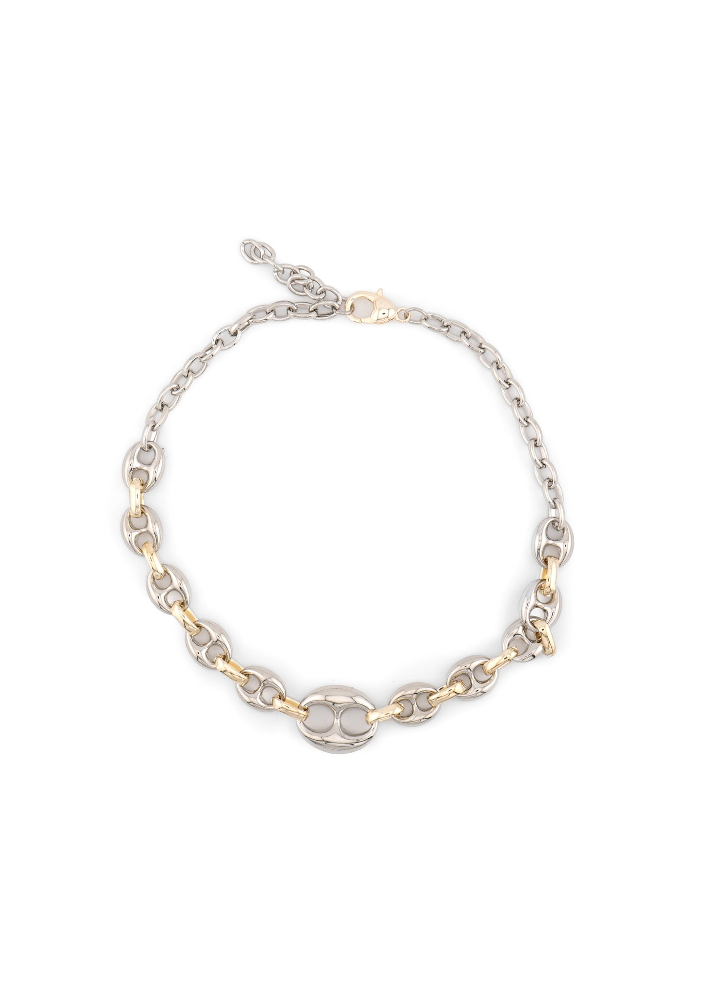 Two-tone Chunky Choker Necklace