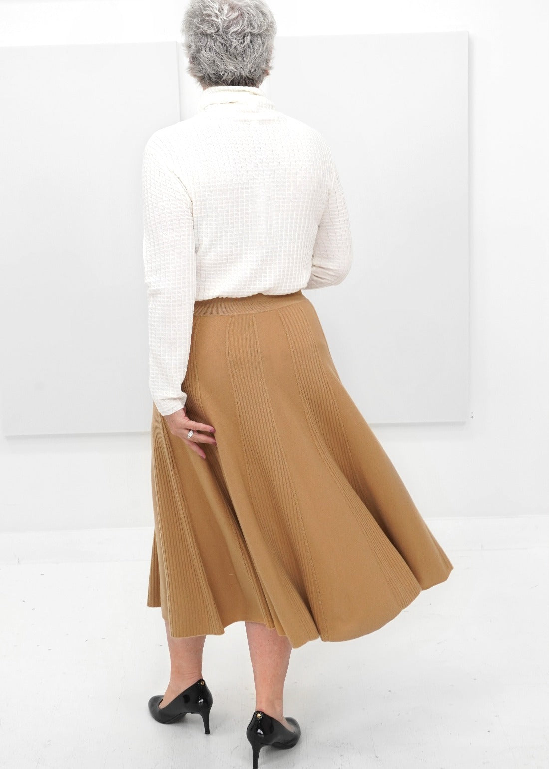 Spanner - Knitted Fit And Flare Skirt