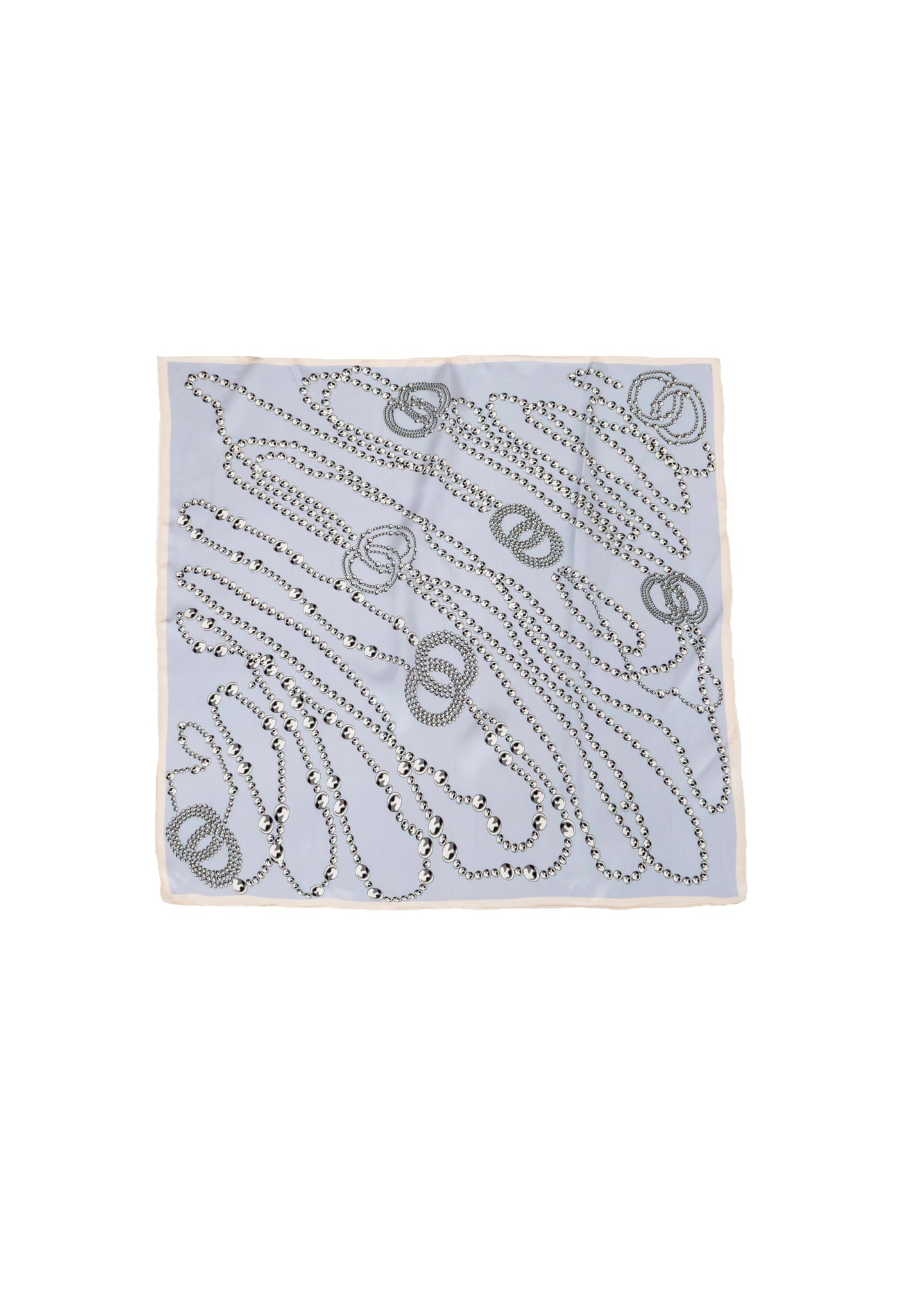 Silver Bead Silk Scarf