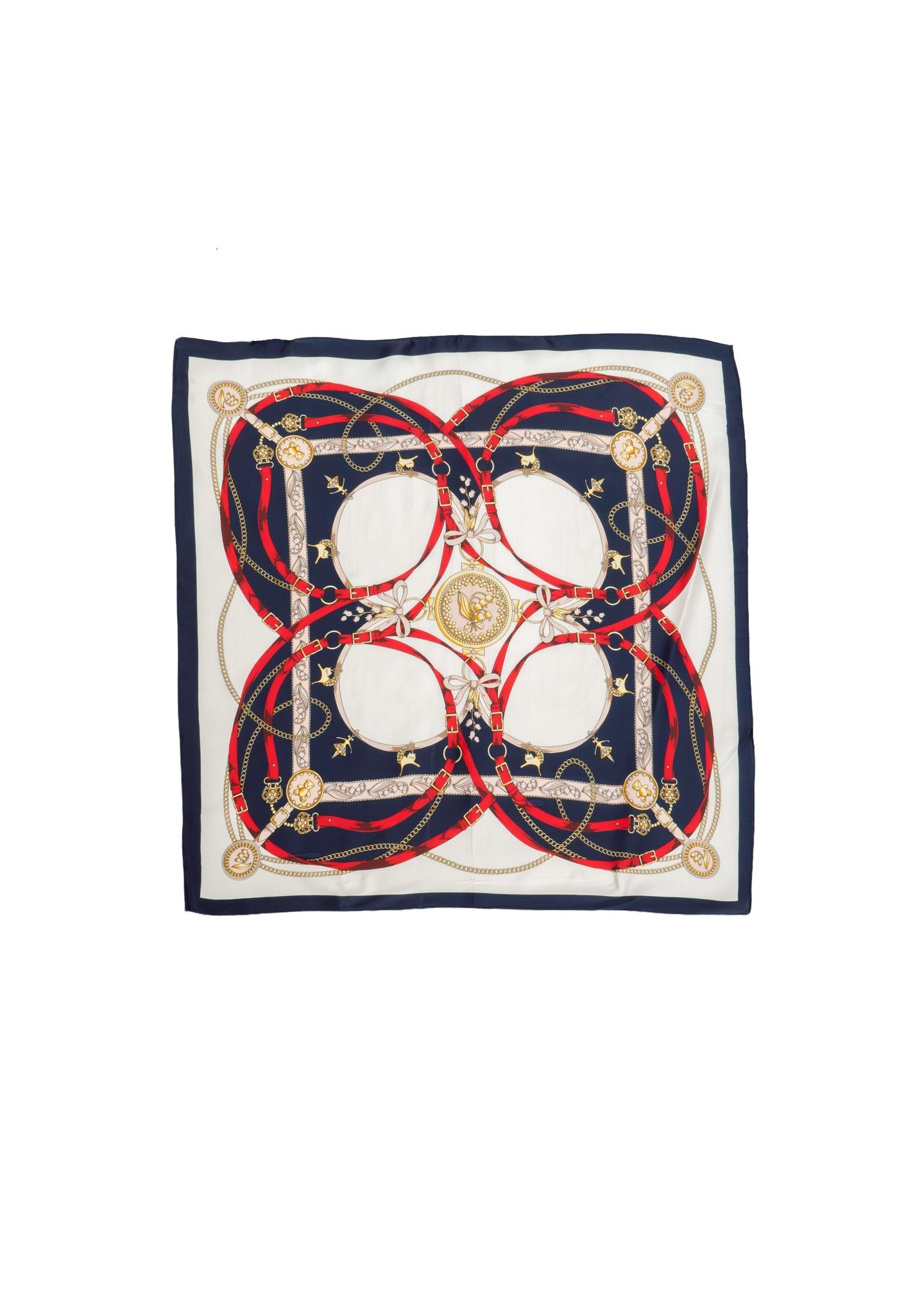 Gold Charm Silk Scarf