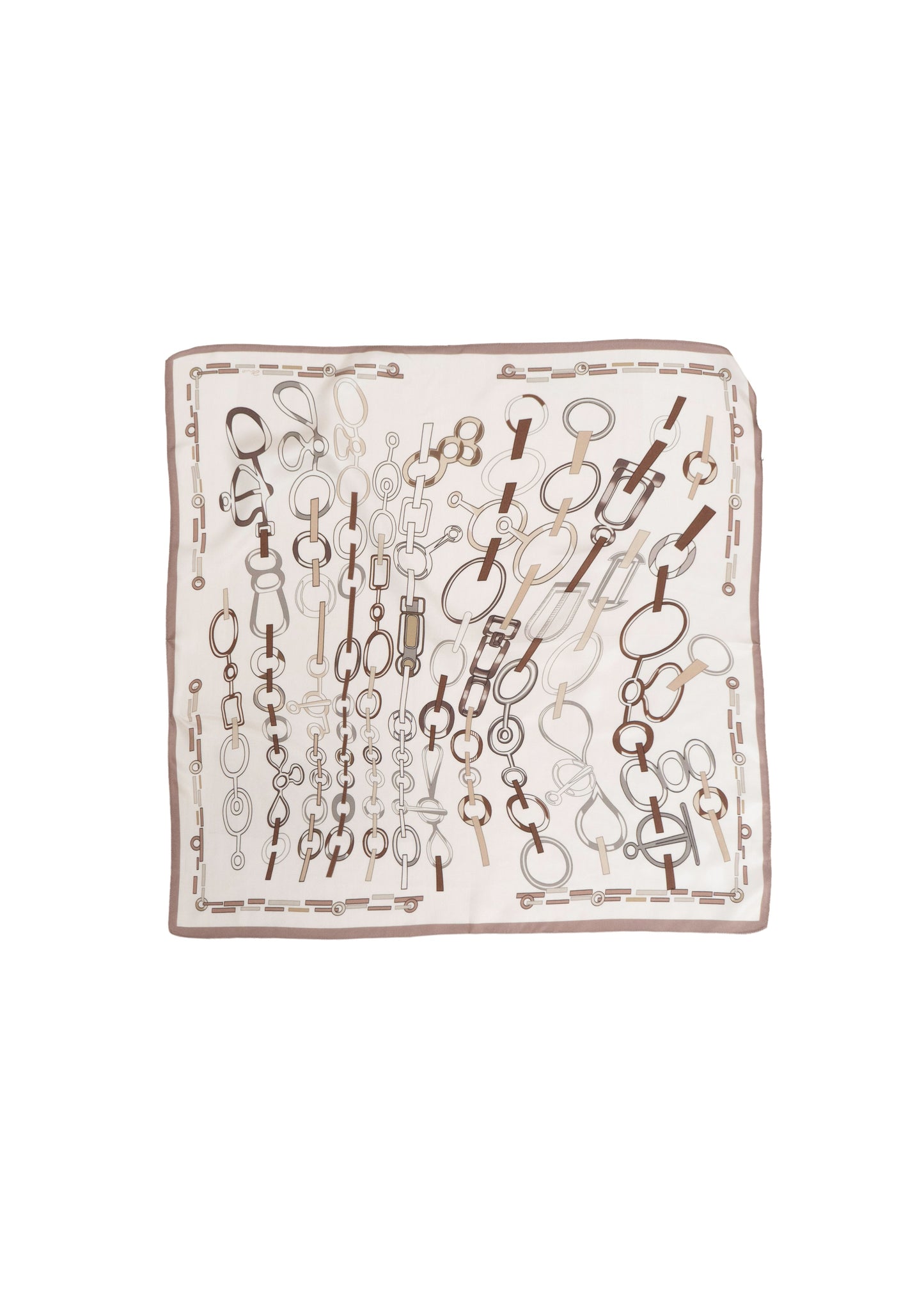 Neutral Link Silk Scarf