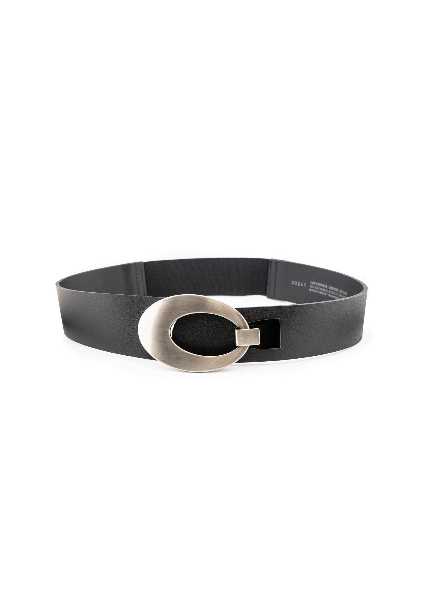 Landes - Nickel Buckle Clasp Leather Belt