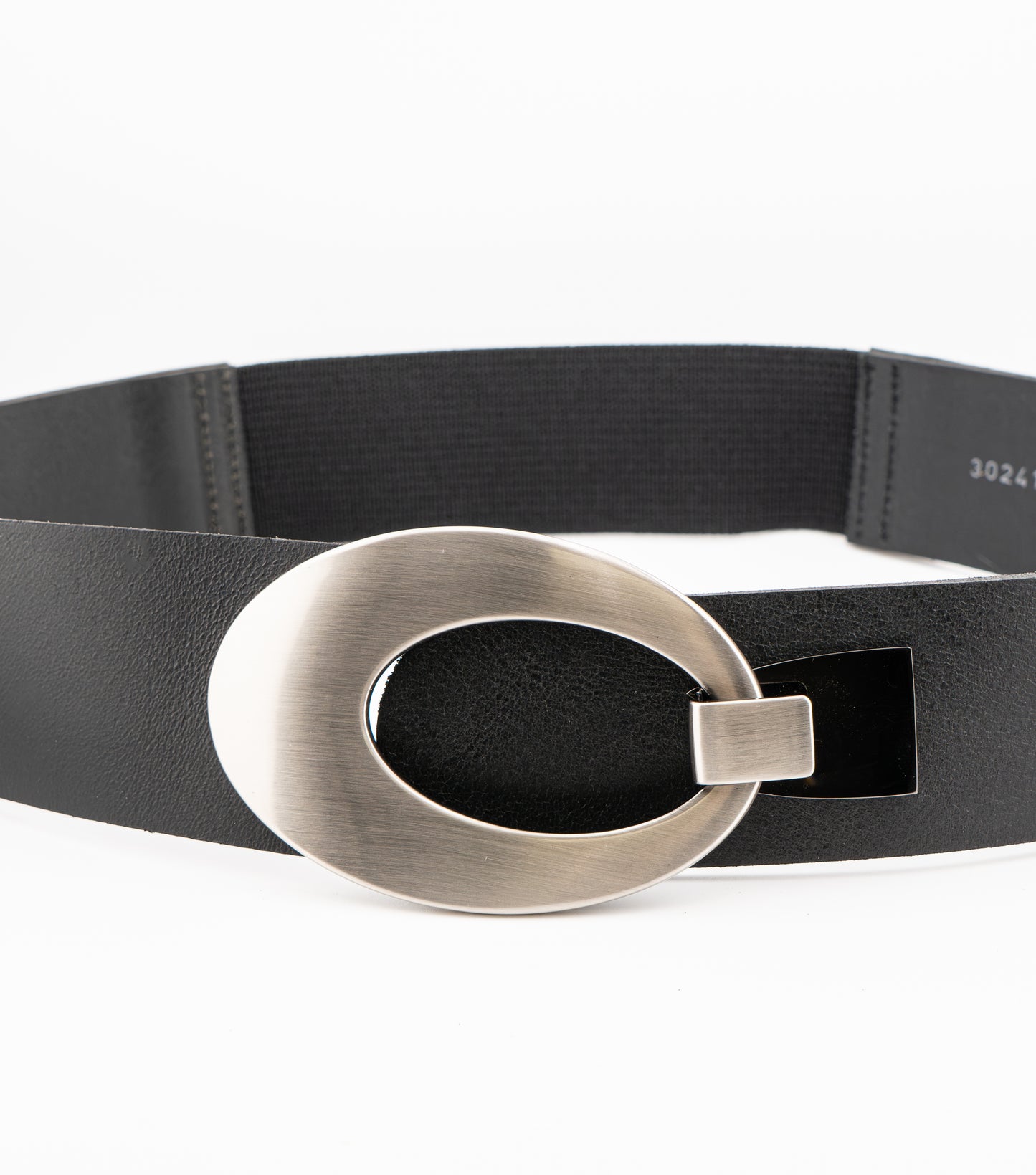 Landes - Nickel Buckle Clasp Leather Belt