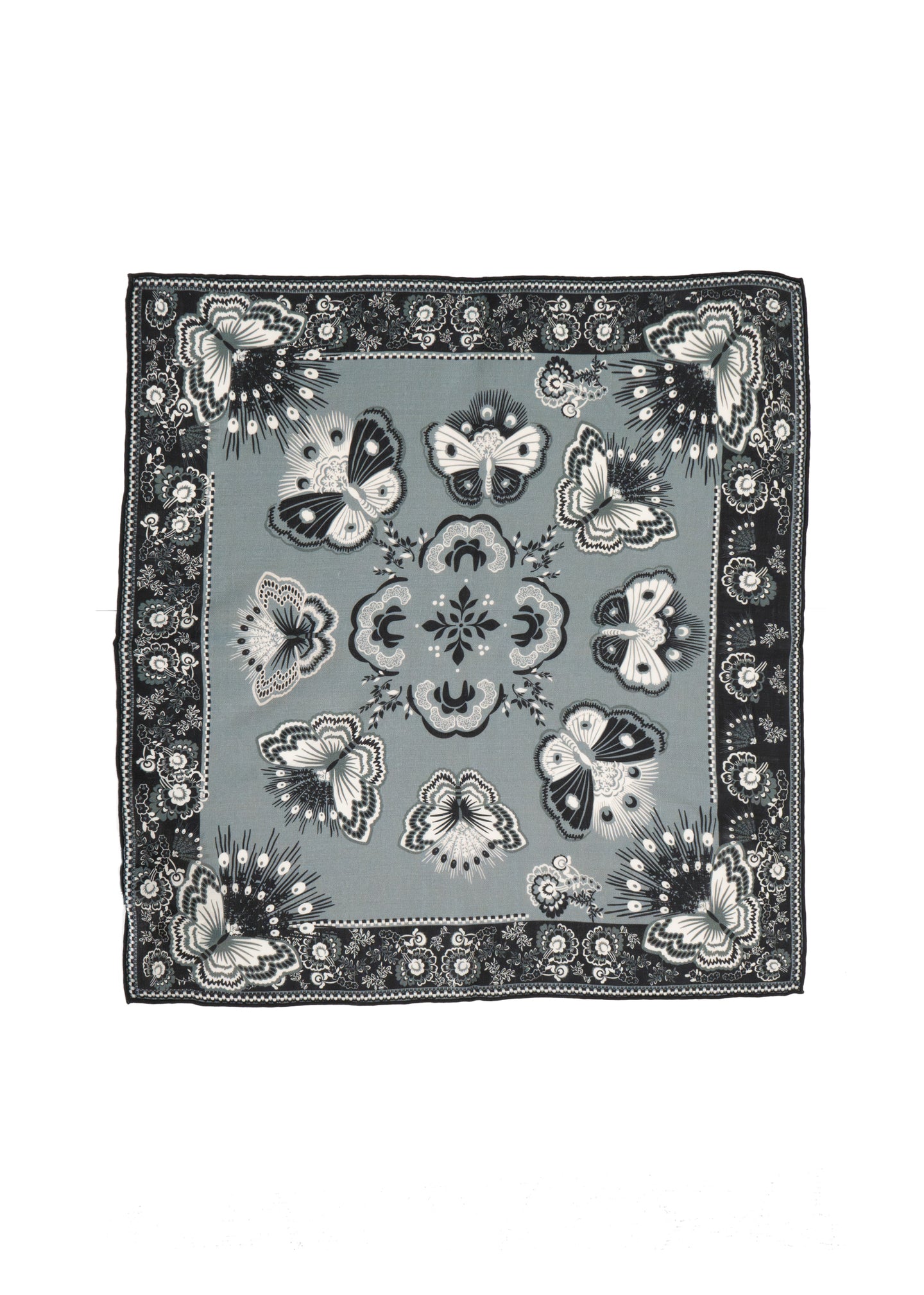 Tom & Eva - Butterfly Multi Reversible Wool Blend Scarf