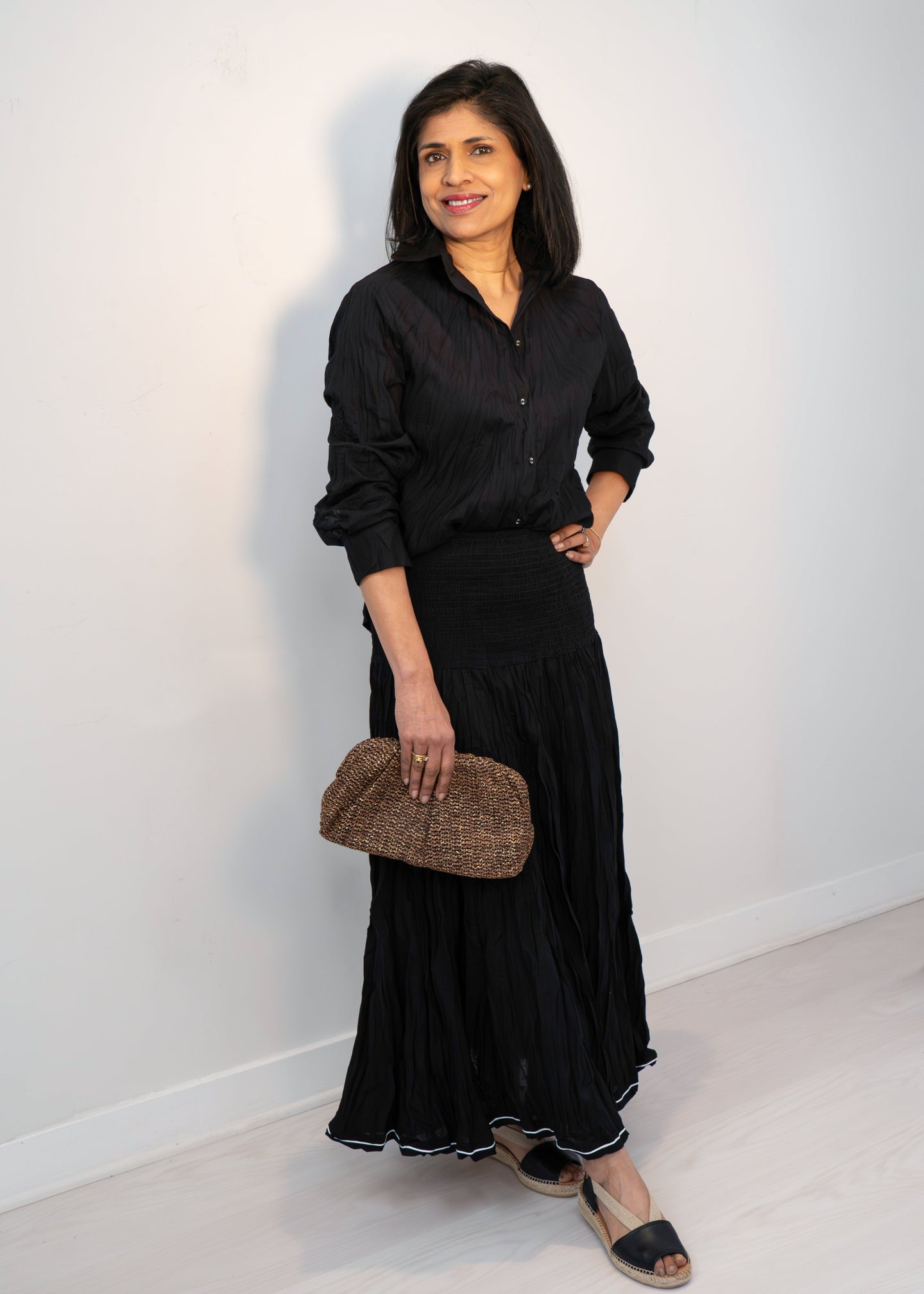 Dress Addict - Jor Black Solid Color Shirt - SALE