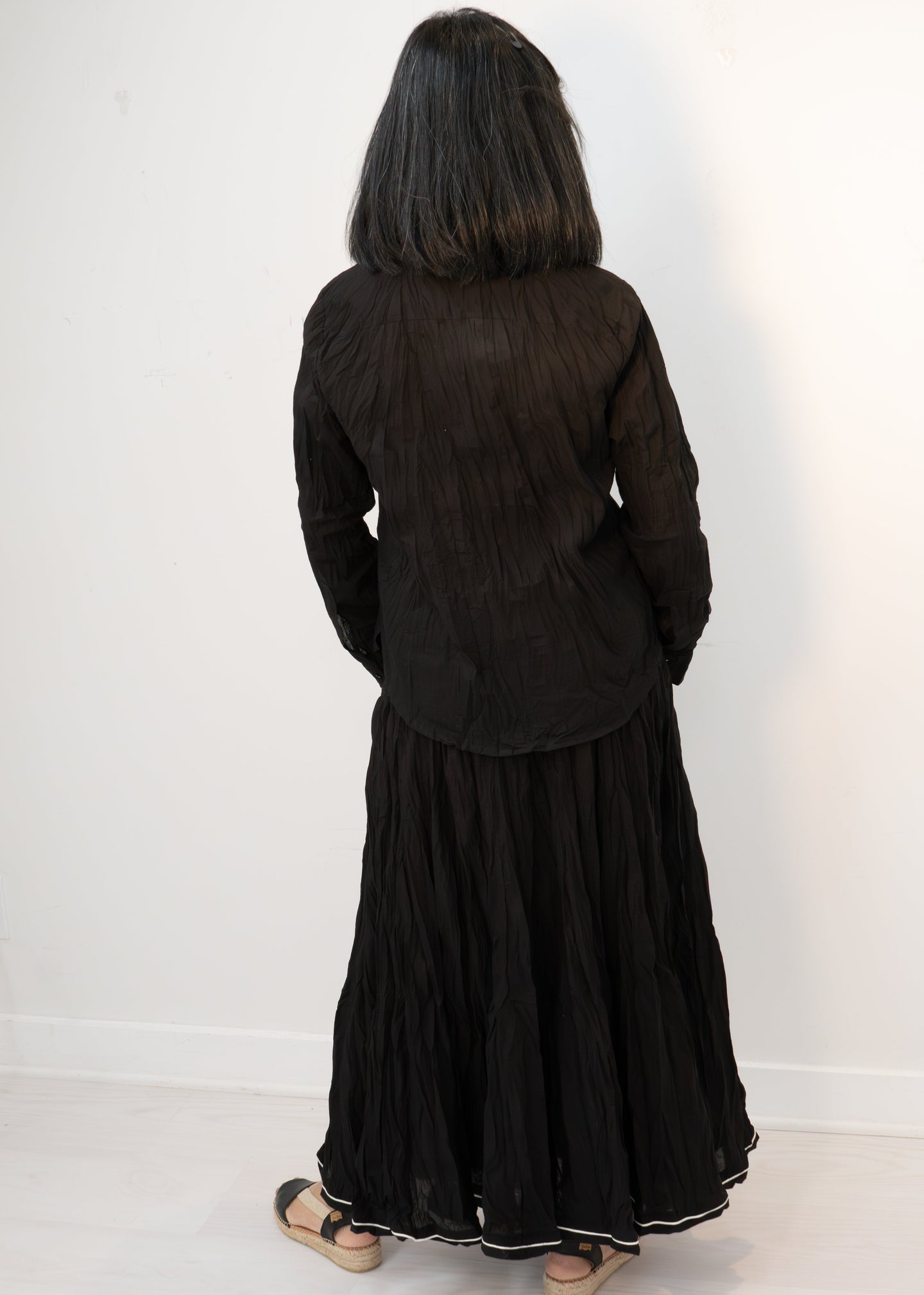 Dress Addict - Jor Black Solid Color Shirt - SALE