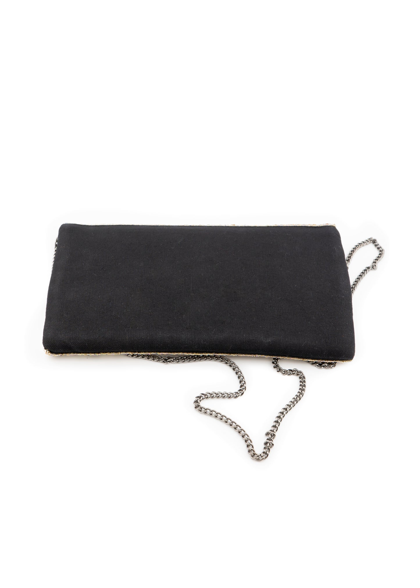 LCD - Golden Leaf Beaded Sequin Clutch Bag