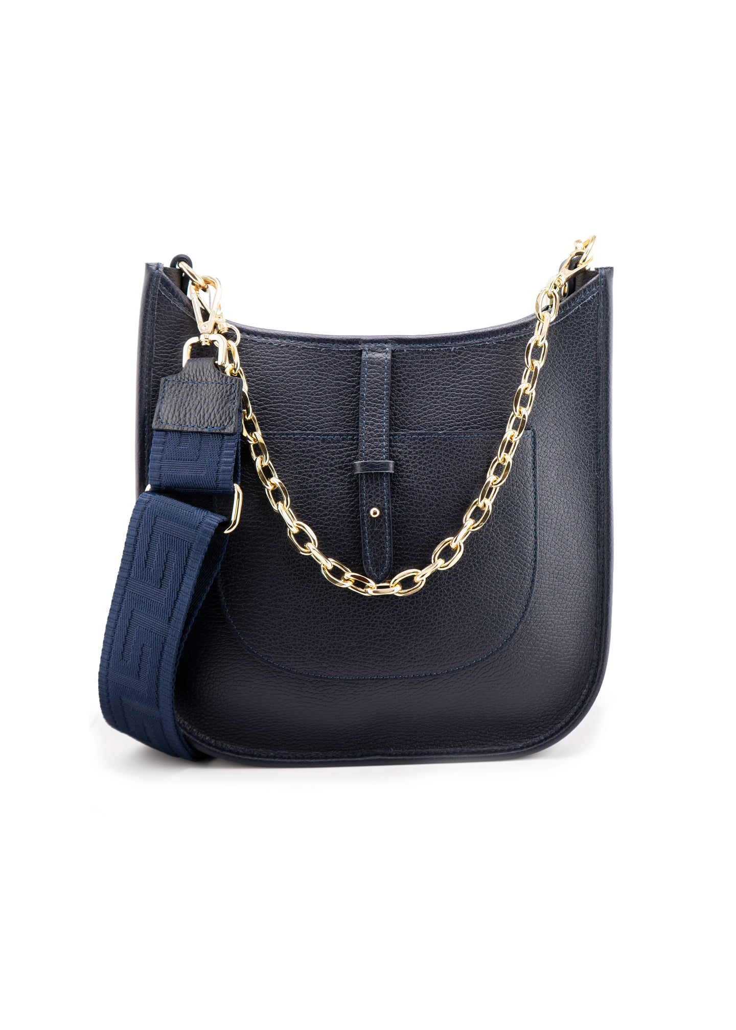 Large Leather Chain Crossbody Bag