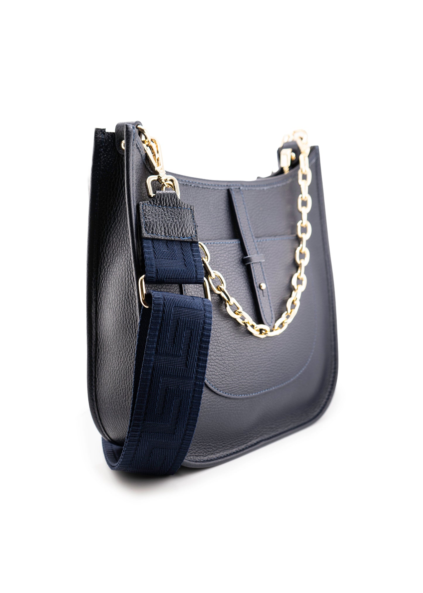 Large Leather Chain Crossbody Bag