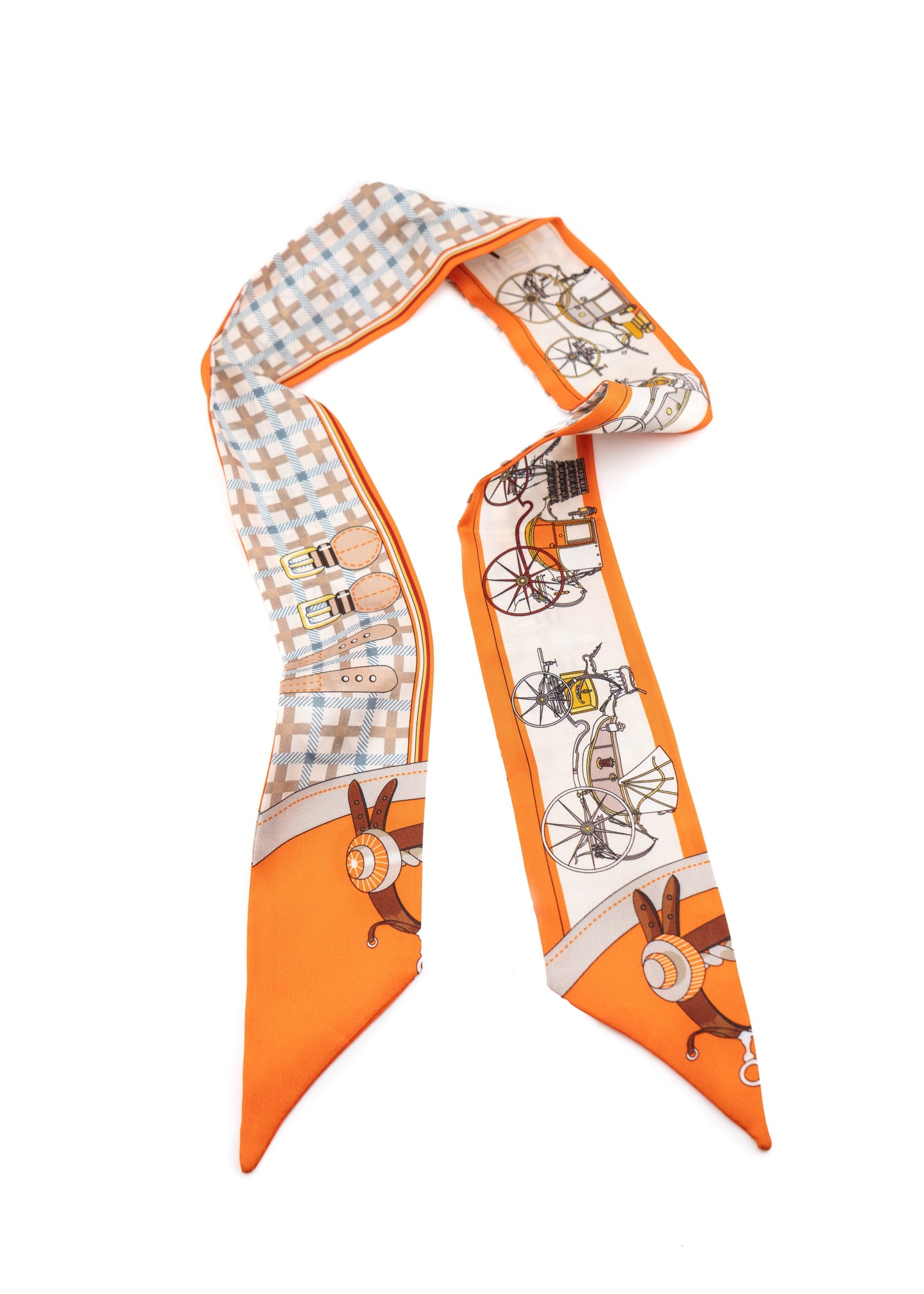 Carriage Long Silk Scarf