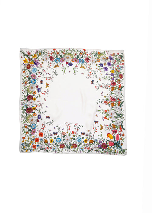 Garden Border Silk Scarf