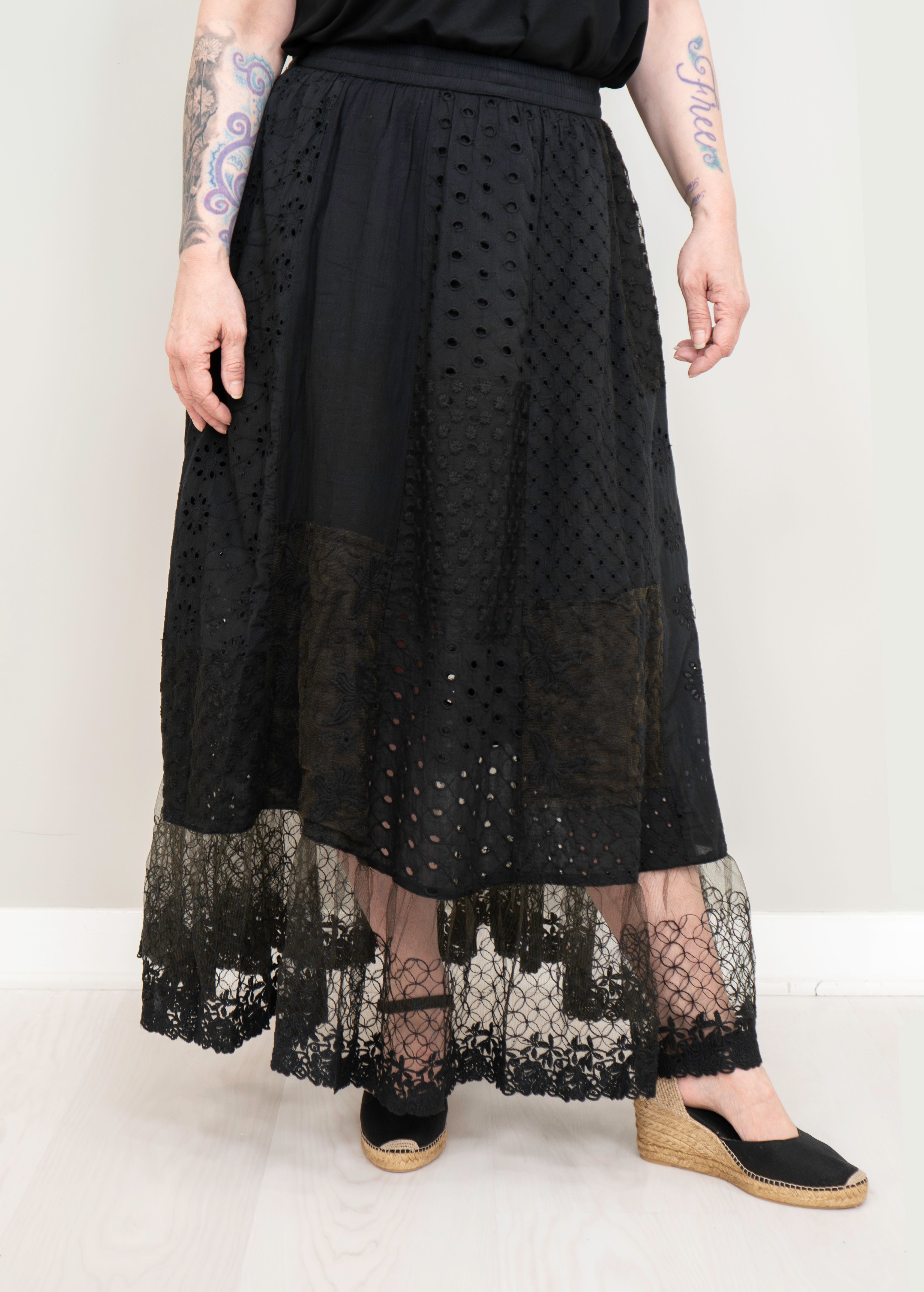 knee length dresses for ladies Paper Lace Floral Patchwork Long Duster  The Colony Shop