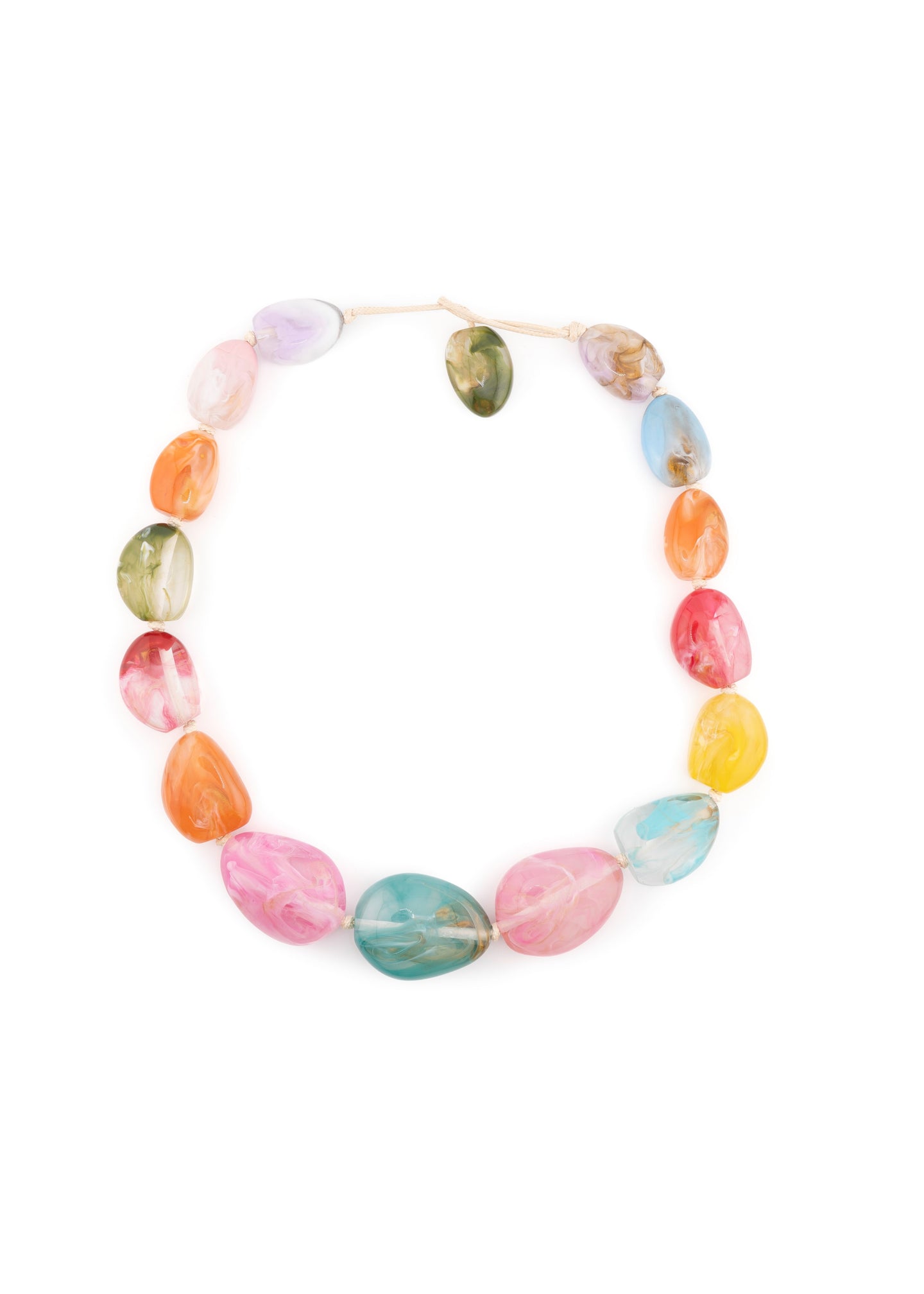 Rainbow Pebble Necklace