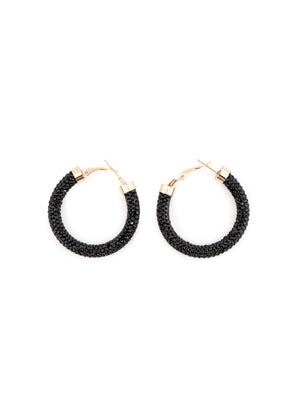 Encrusted Crystal Hoop Earrings