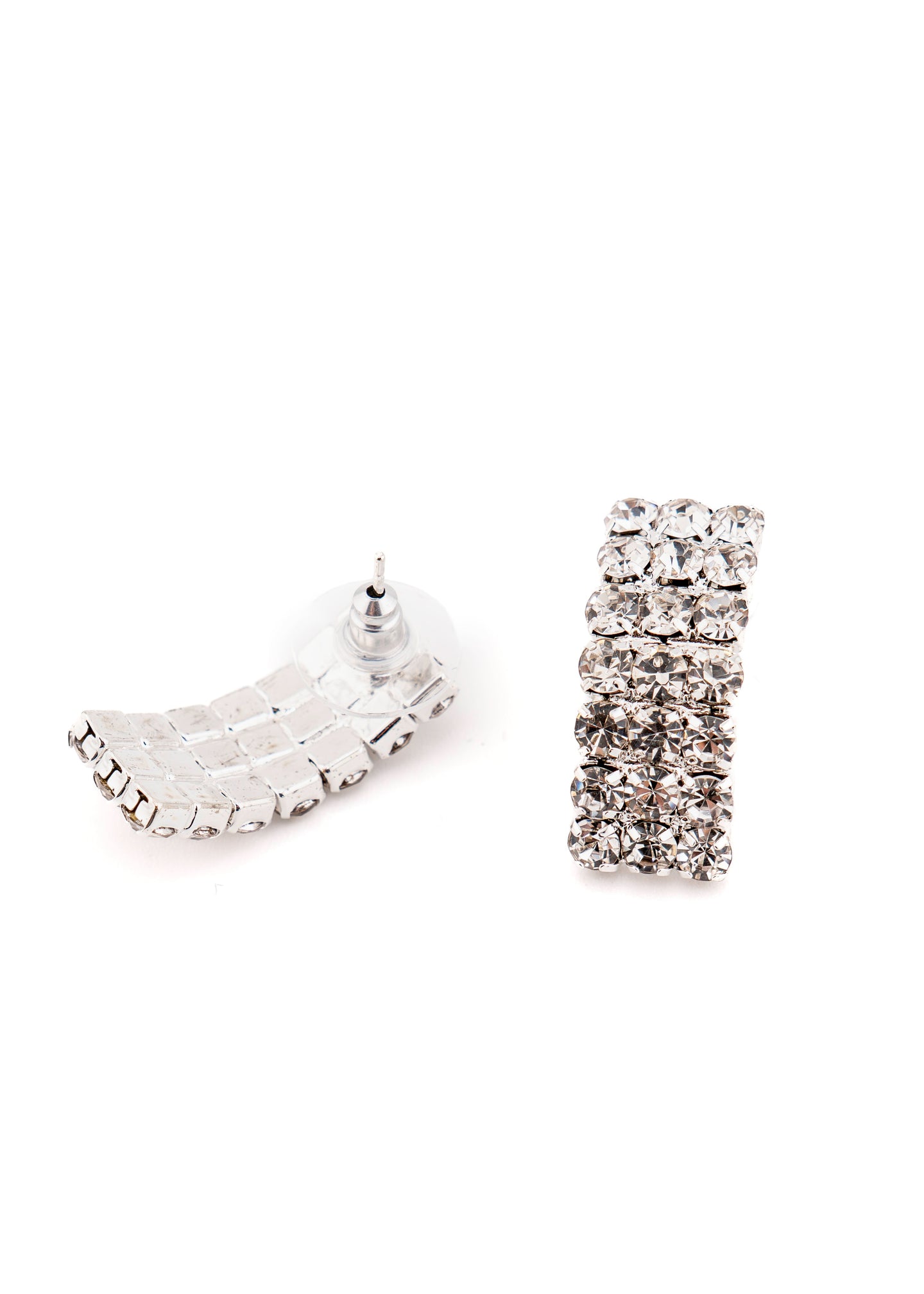 Crystal Bar Cluster Stud Earrings