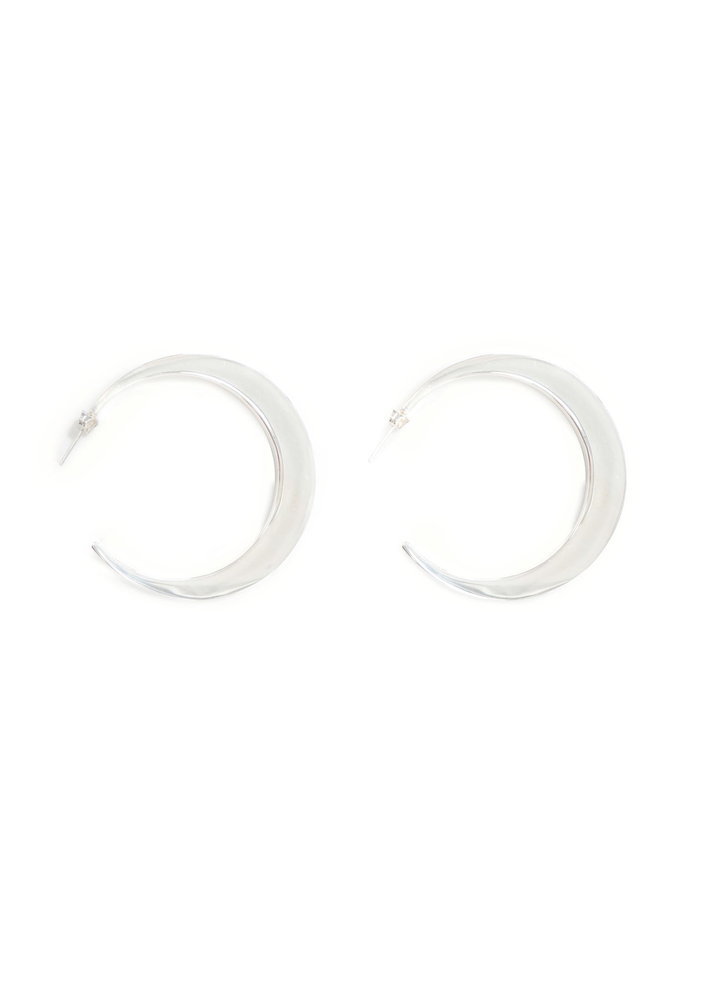 Shepherd's - Sterling Silver Crescent Hoop Earrings