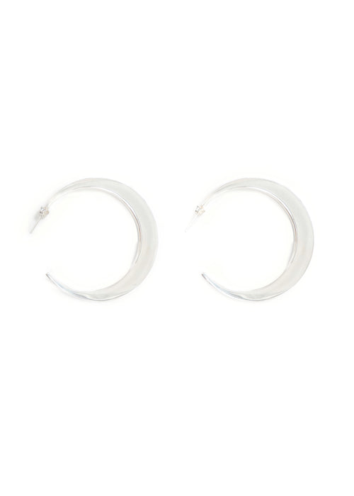 Shepherd's - Sterling Silver Crescent Hoop Earrings