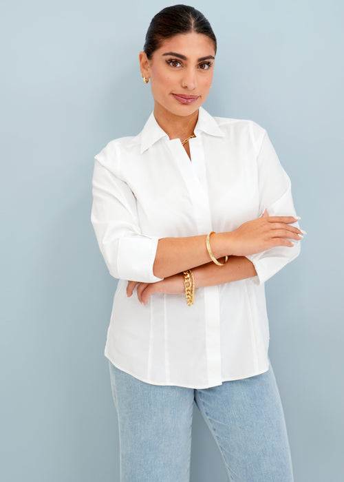 BLOUSE TAYLOR MANCHES 3/4 - FOXCROFT