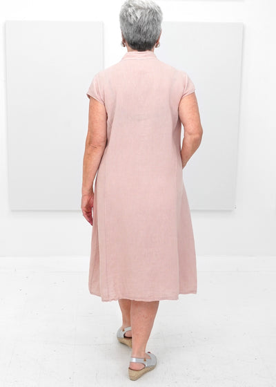 Catherine Lillywhite's - Mandarin Collar Linen Dress
