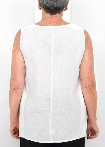 Catherine Lillywhite's - Linen Front Pocket Tank