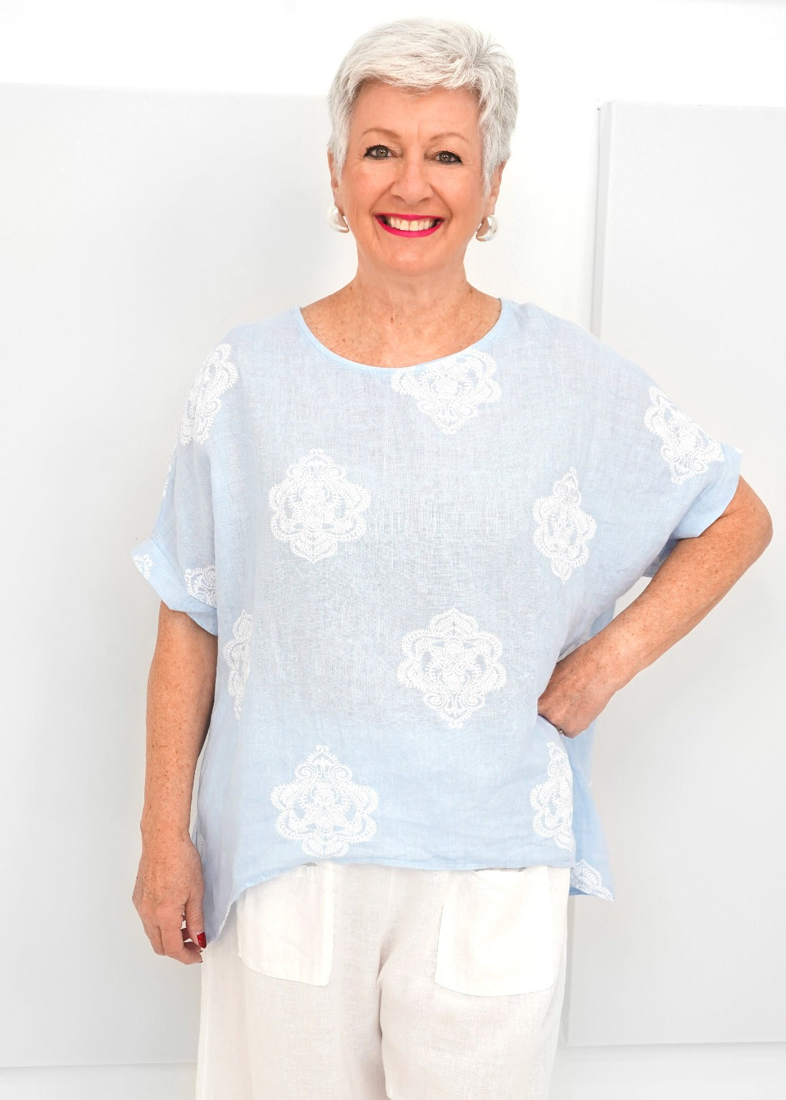 Catherine Lillywhite's - Printed Linen Top