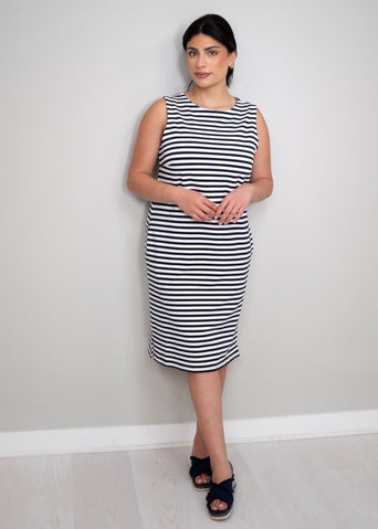 Shepherd's - Cotton French Terry Stripe Shift Dress