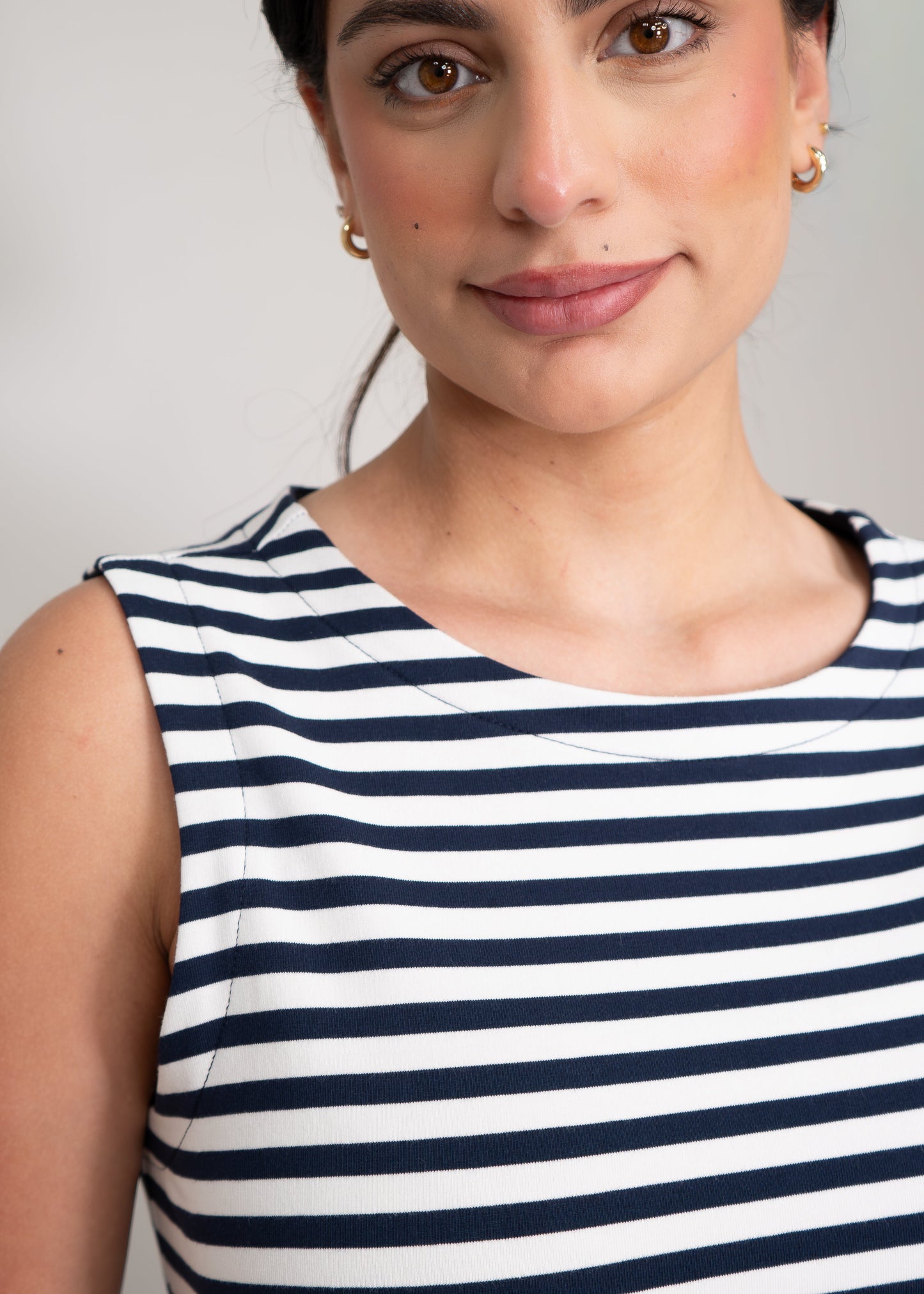 Shepherd's - Cotton French Terry Stripe Shift Dress