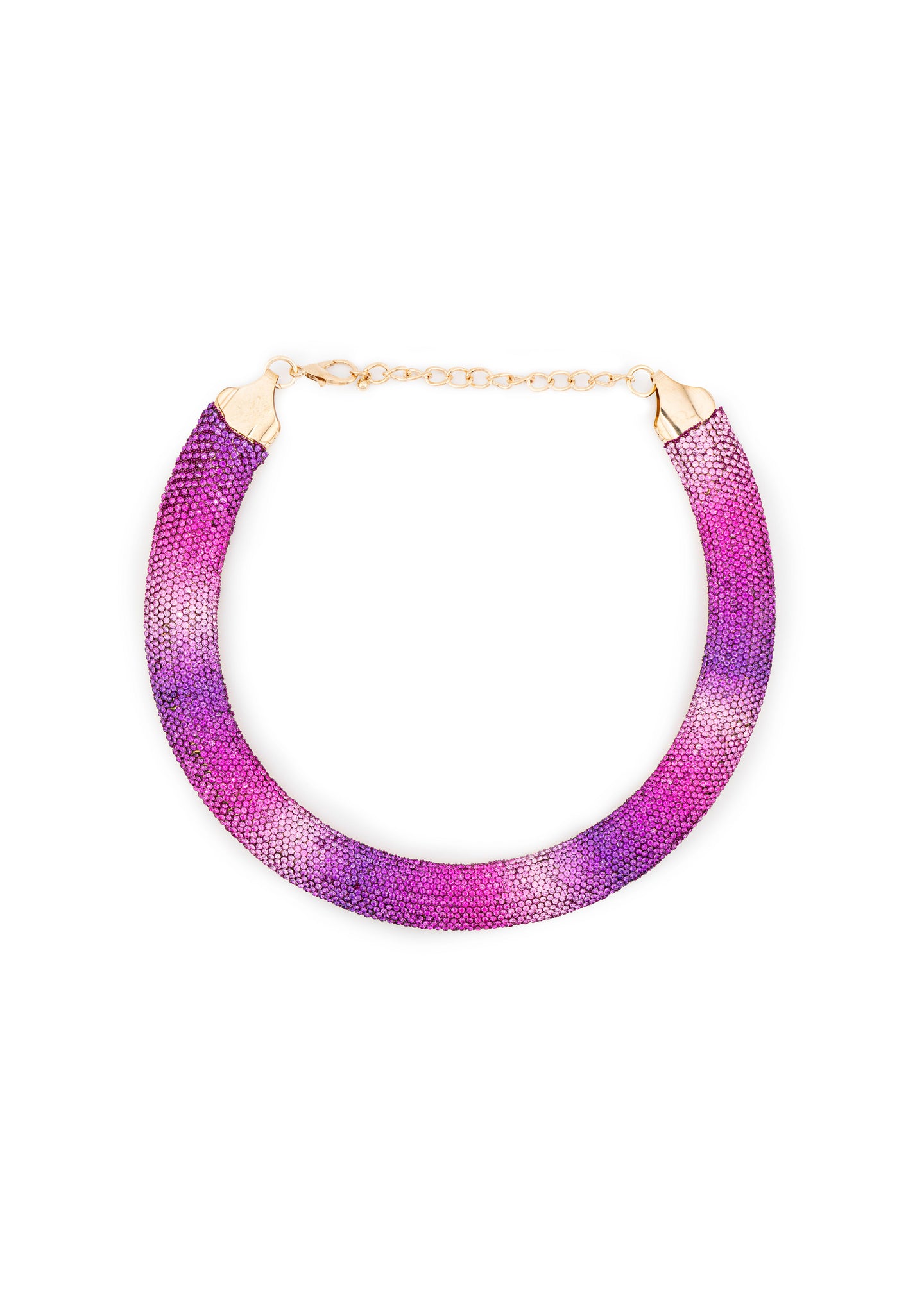 Pink Multi Crystal Bib Necklace