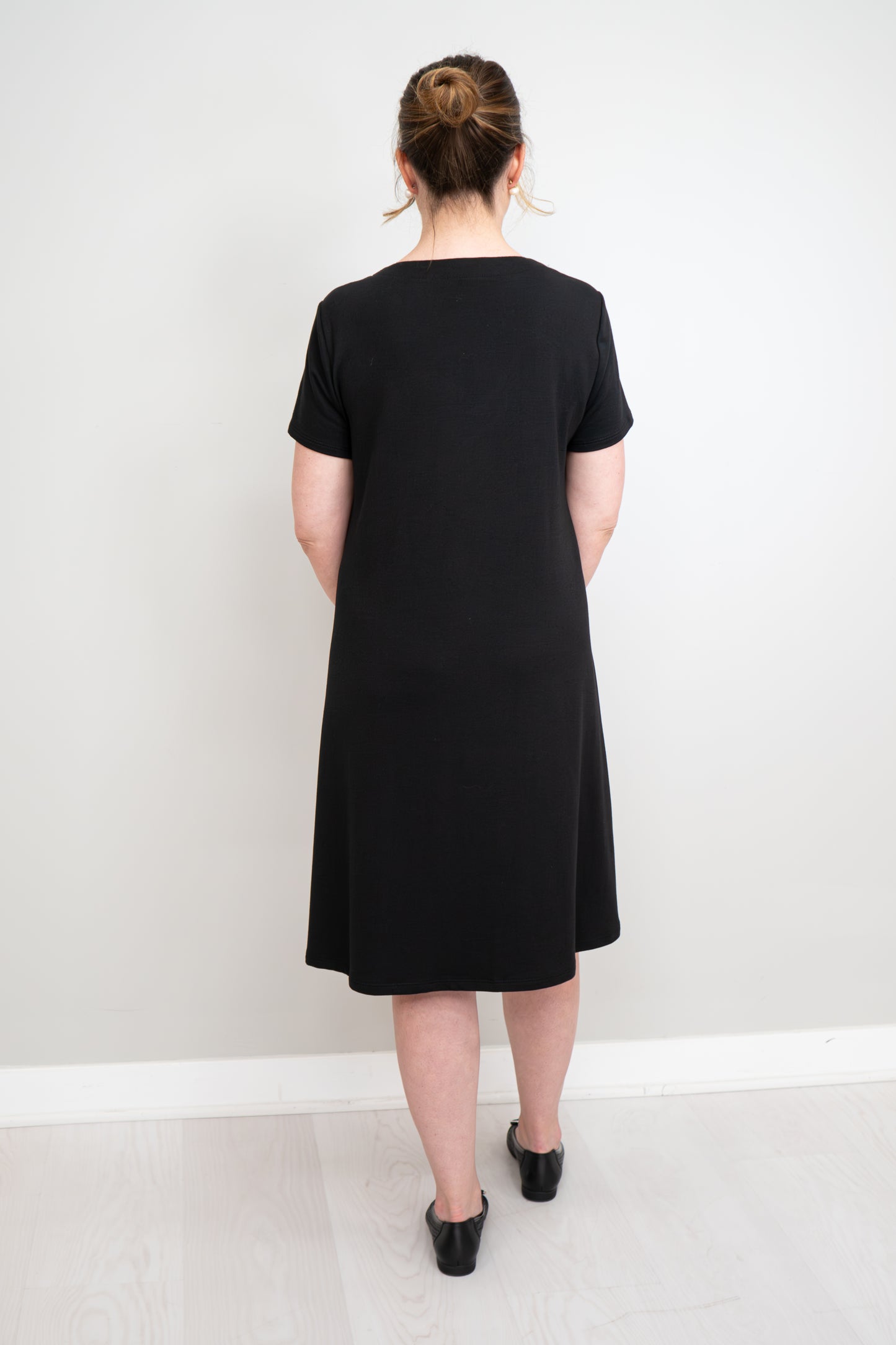 V-neck Bamboo Terry Swing Dress - SALE