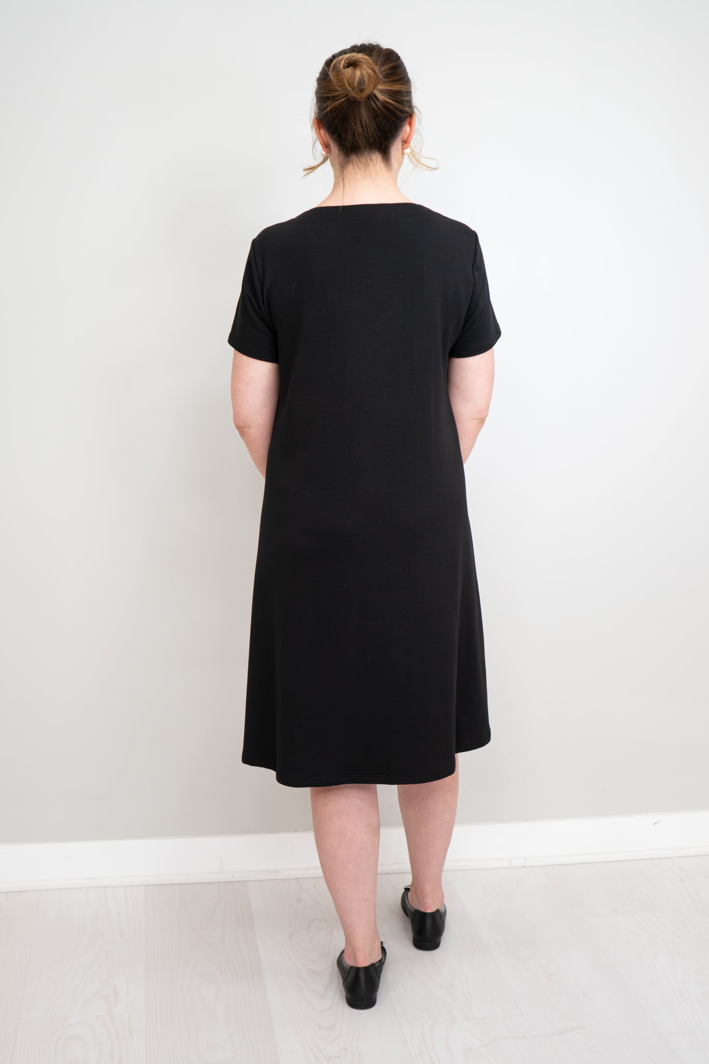 V-neck Bamboo Terry Swing Dress - SALE