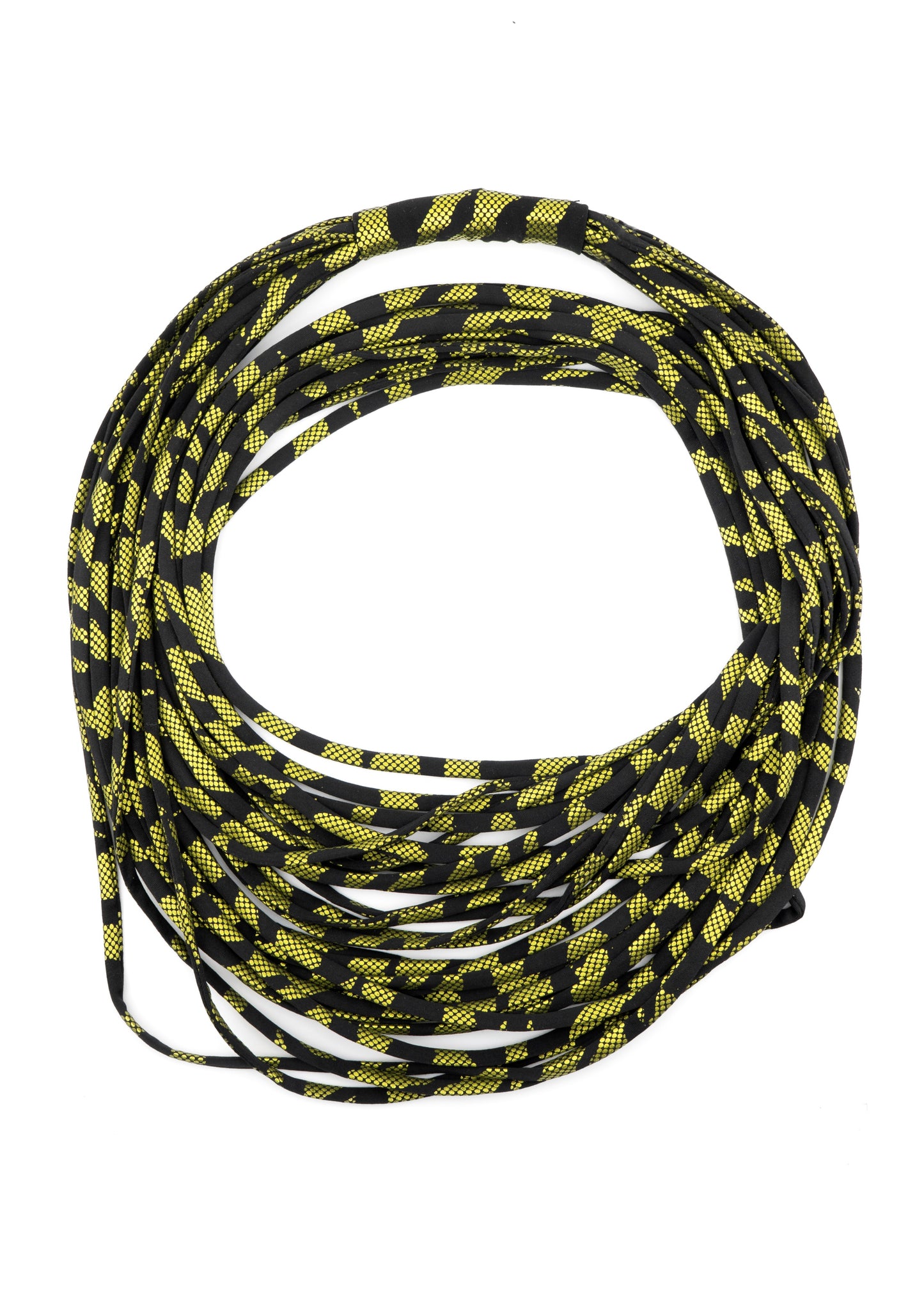 Necknots - Scarf Necklace - Black/Green Abstract